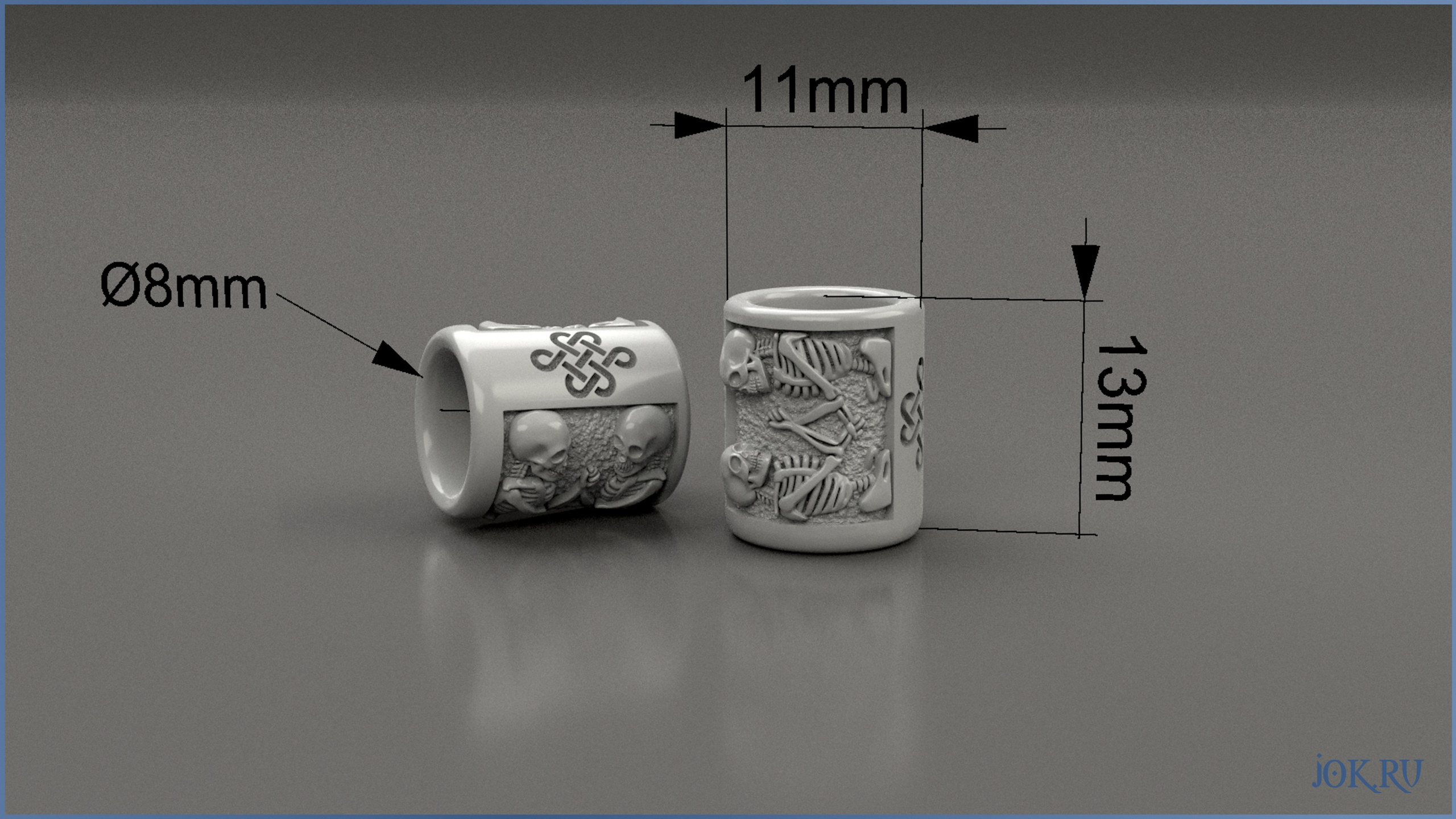 Эскиз бусины ЧИТИПАТИ, дизайн шарма, ювелирный эскиз, кастомное украшение на заказ, скелеты ЧИТИПАТИ
