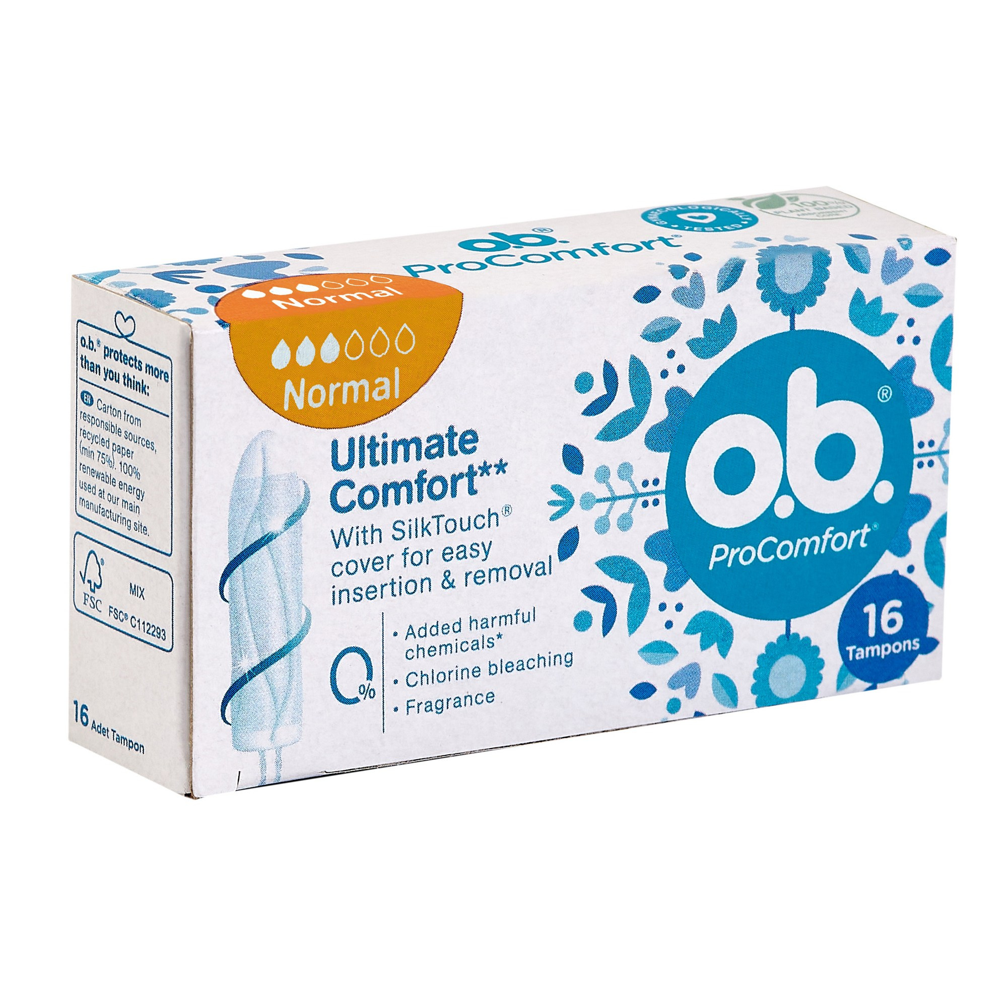 Фотосъемка средств гигиены. Упаковка женских тампонов на белом фоне.