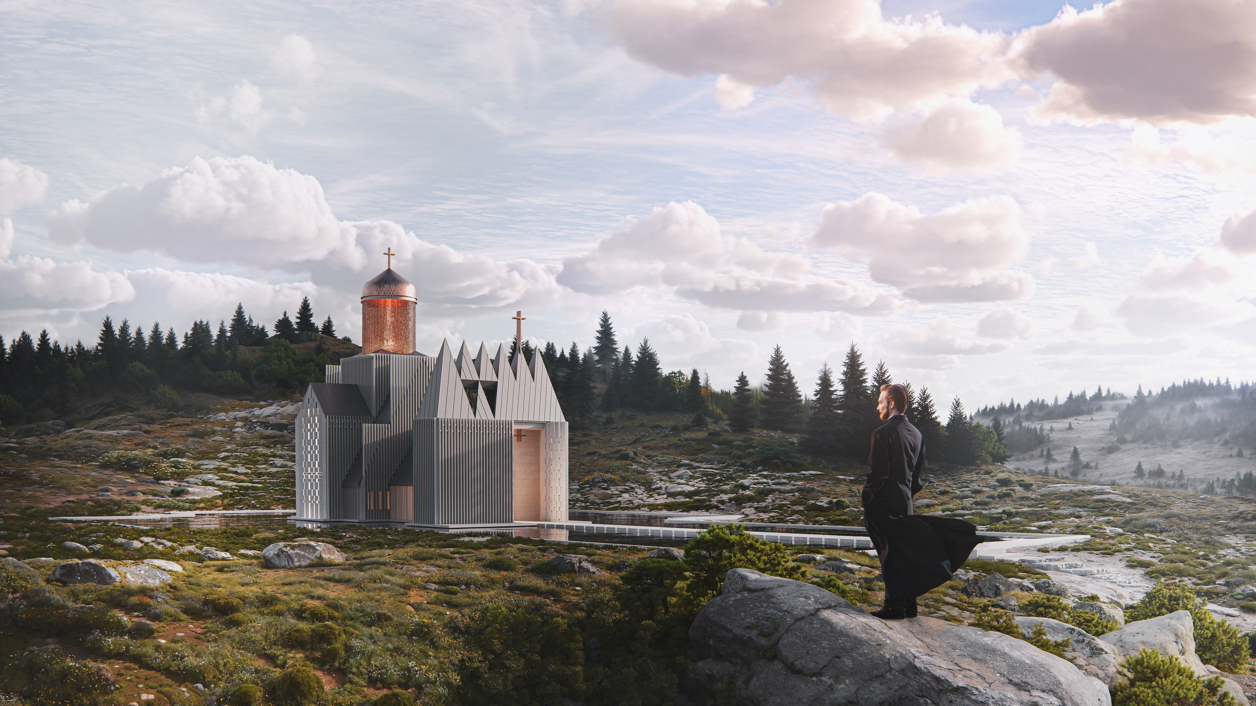 Проект храма «Свет Сквозь Века». Paintings by the artist Sergey Ratchin