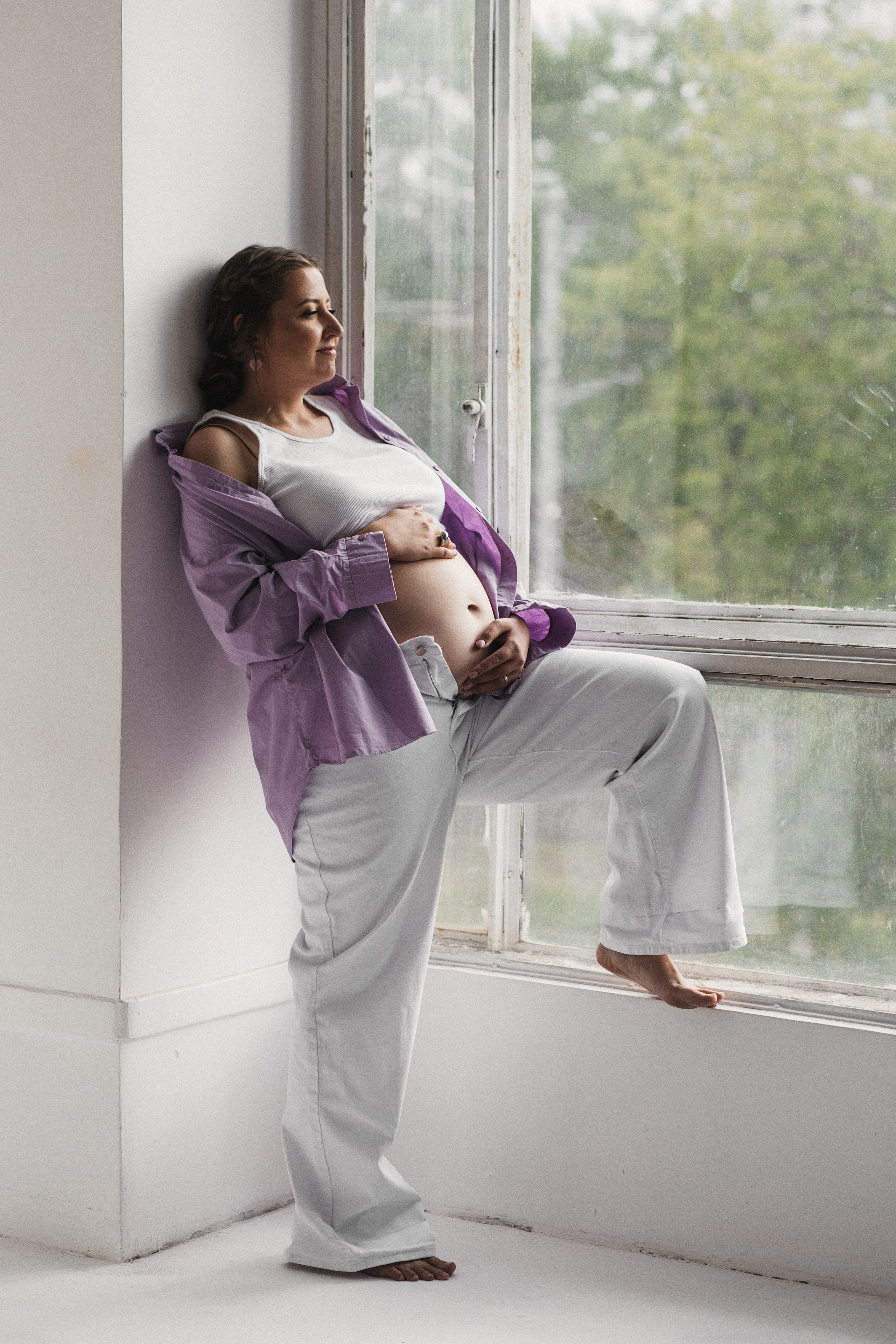 Беременная фотосессия в студии. Портретный и семейный фотограф в Москве Мария Рослякова