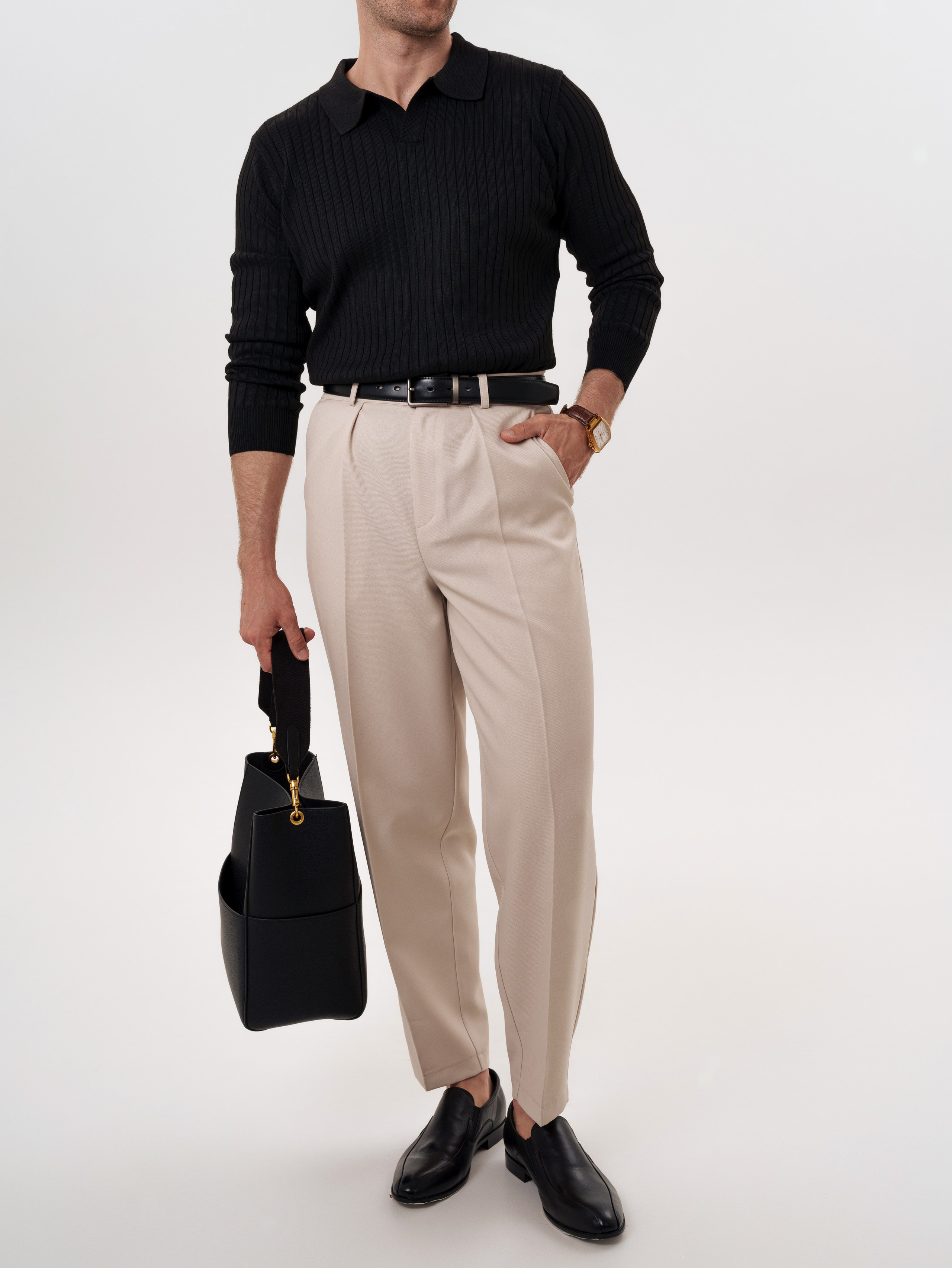 Мужской пуловер в стиле «Old Money». Портретный и Контент фотограф Григорий Семенов (Grifon) в Ижевске