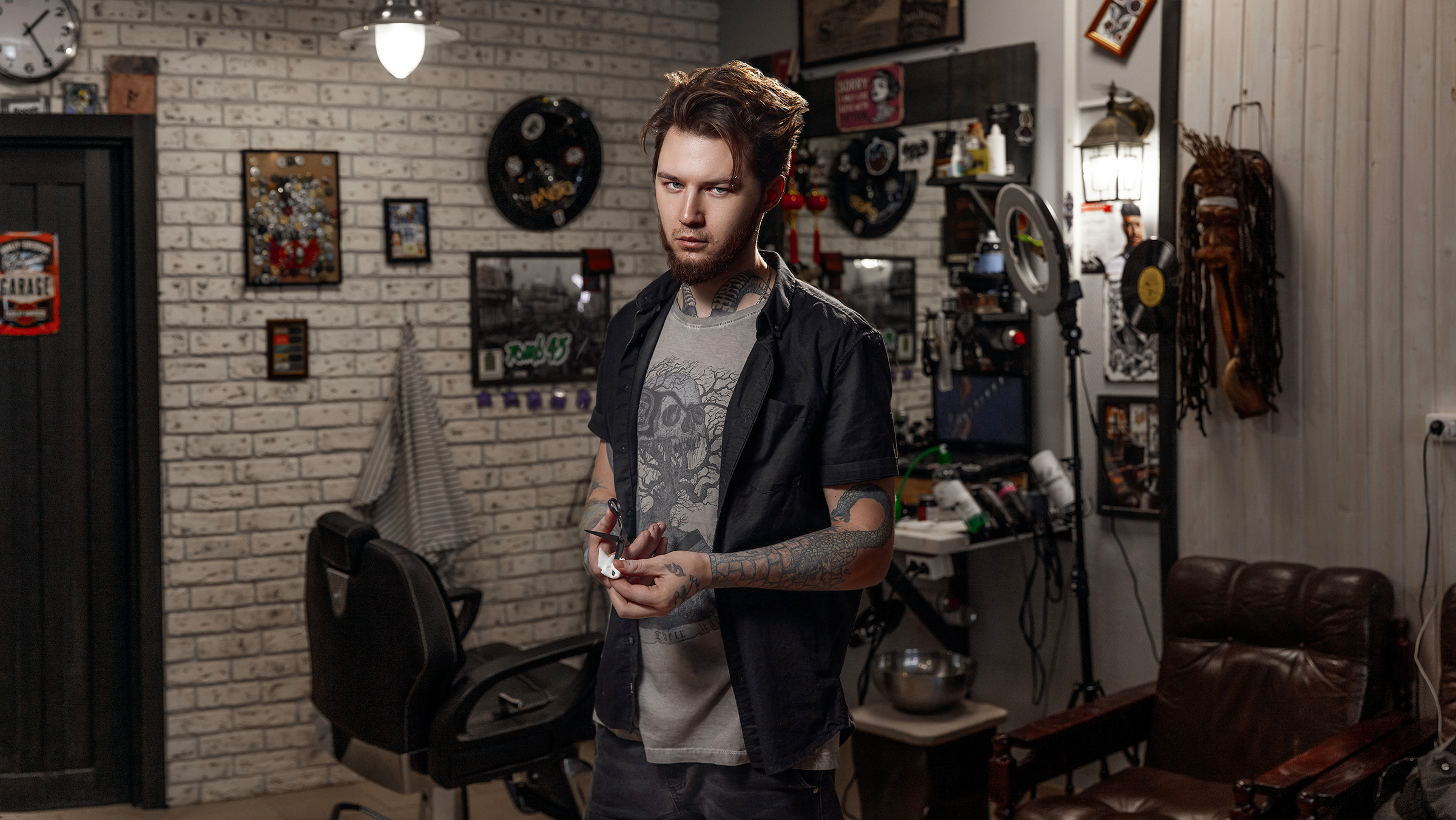 Мужской портрет барбер