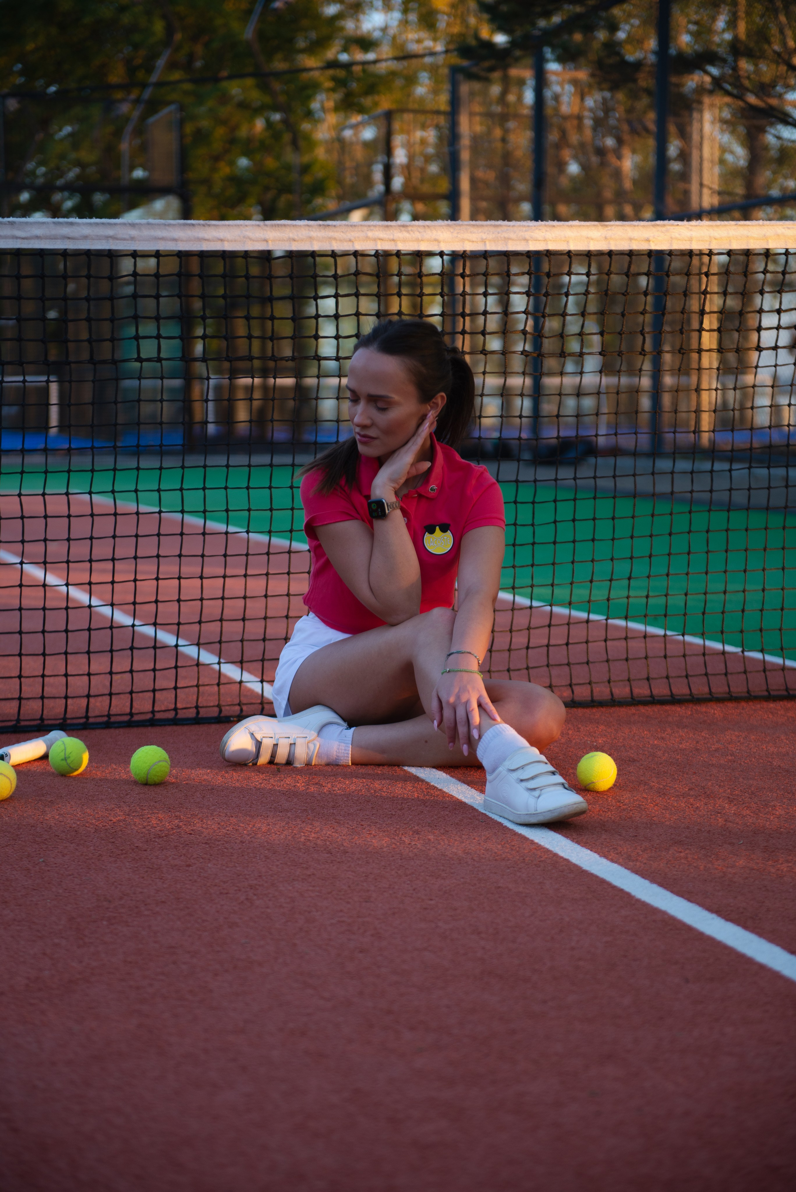 На теннисном корте. Модель Олеся. Фотограф в Хабаровске