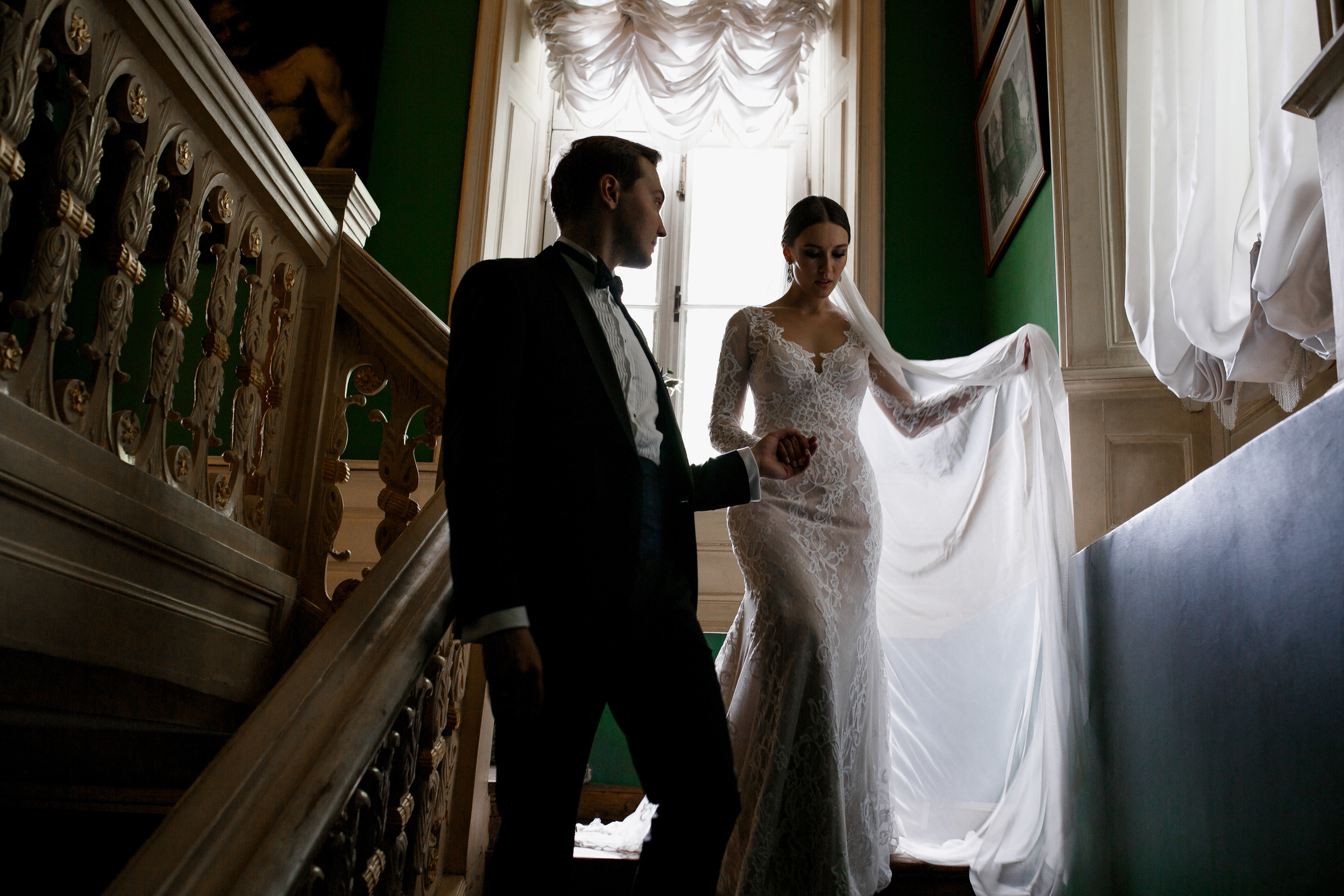 Белая свадьба в яхт-клубе. Свадебный фотограф в Москве Денис и Анастасия Исаевы