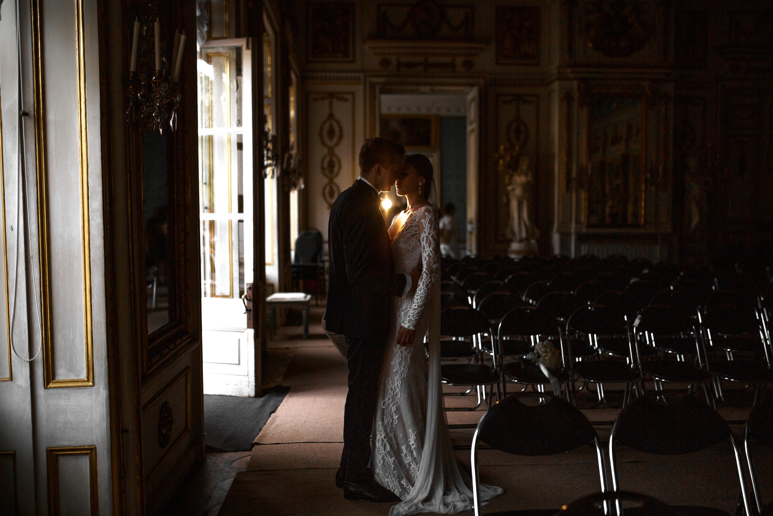 Белая свадьба в яхт-клубе. Свадебный фотограф в Москве Денис и Анастасия Исаевы