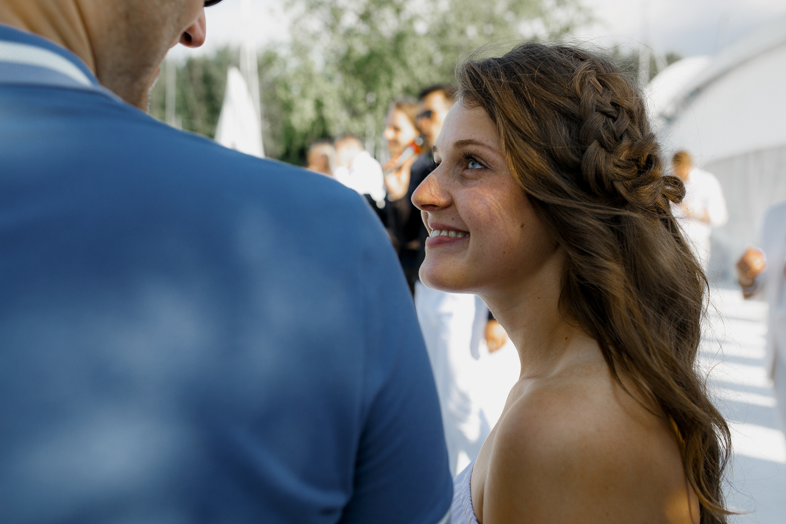 Белая свадьба в яхт-клубе. Свадебный фотограф в Москве Денис и Анастасия Исаевы