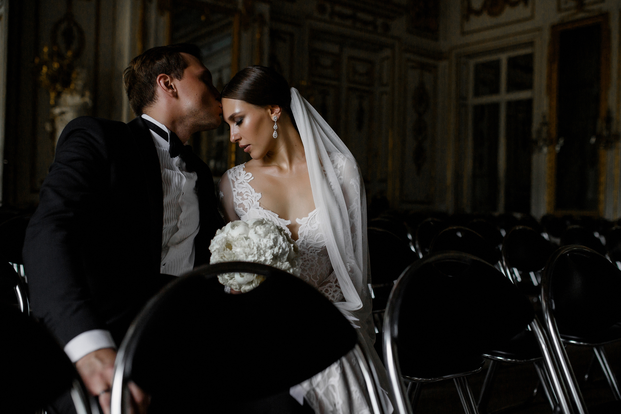 Белая свадьба в яхт-клубе. Свадебный фотограф в Москве Денис и Анастасия Исаевы