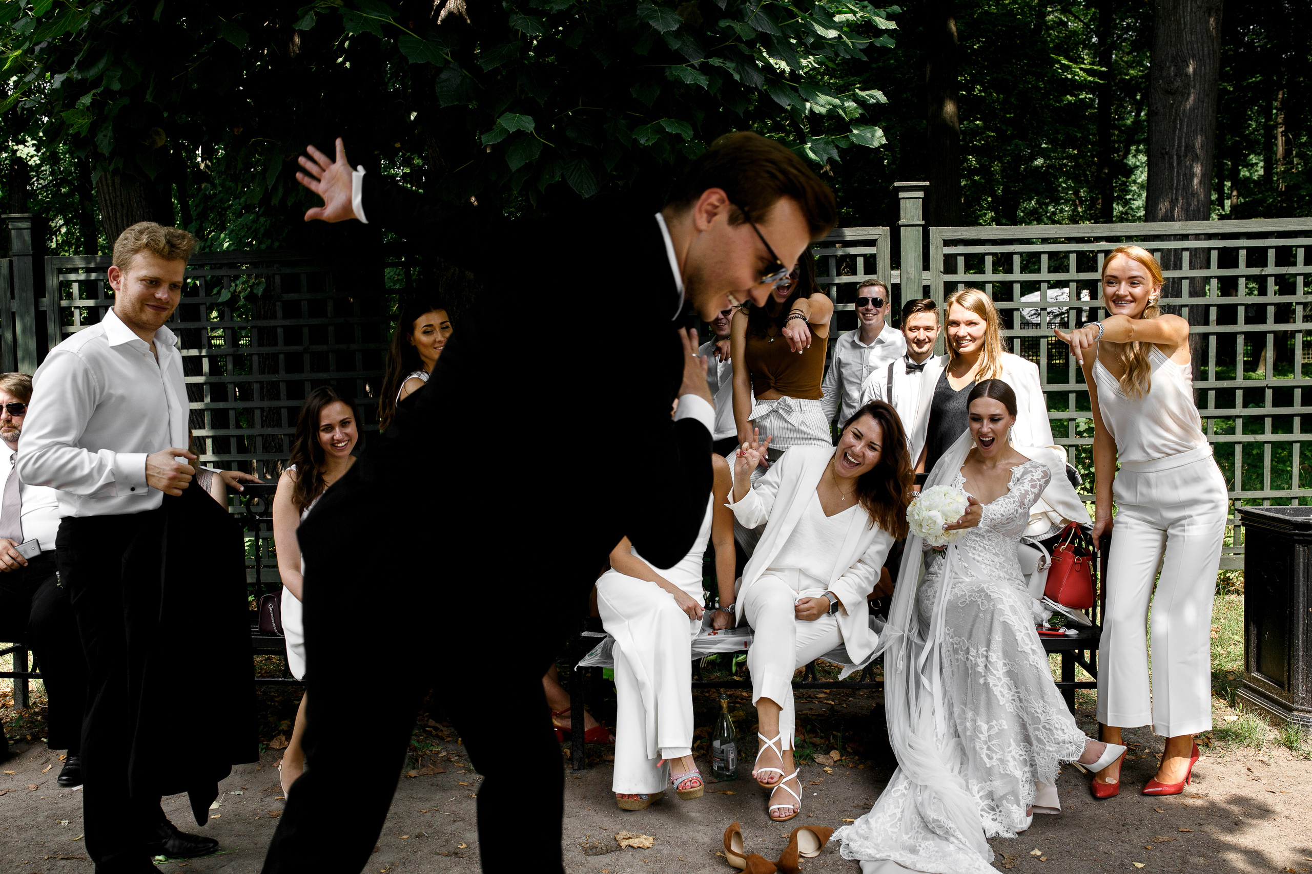 Белая свадьба в яхт-клубе. Свадебный фотограф в Москве Денис и Анастасия Исаевы