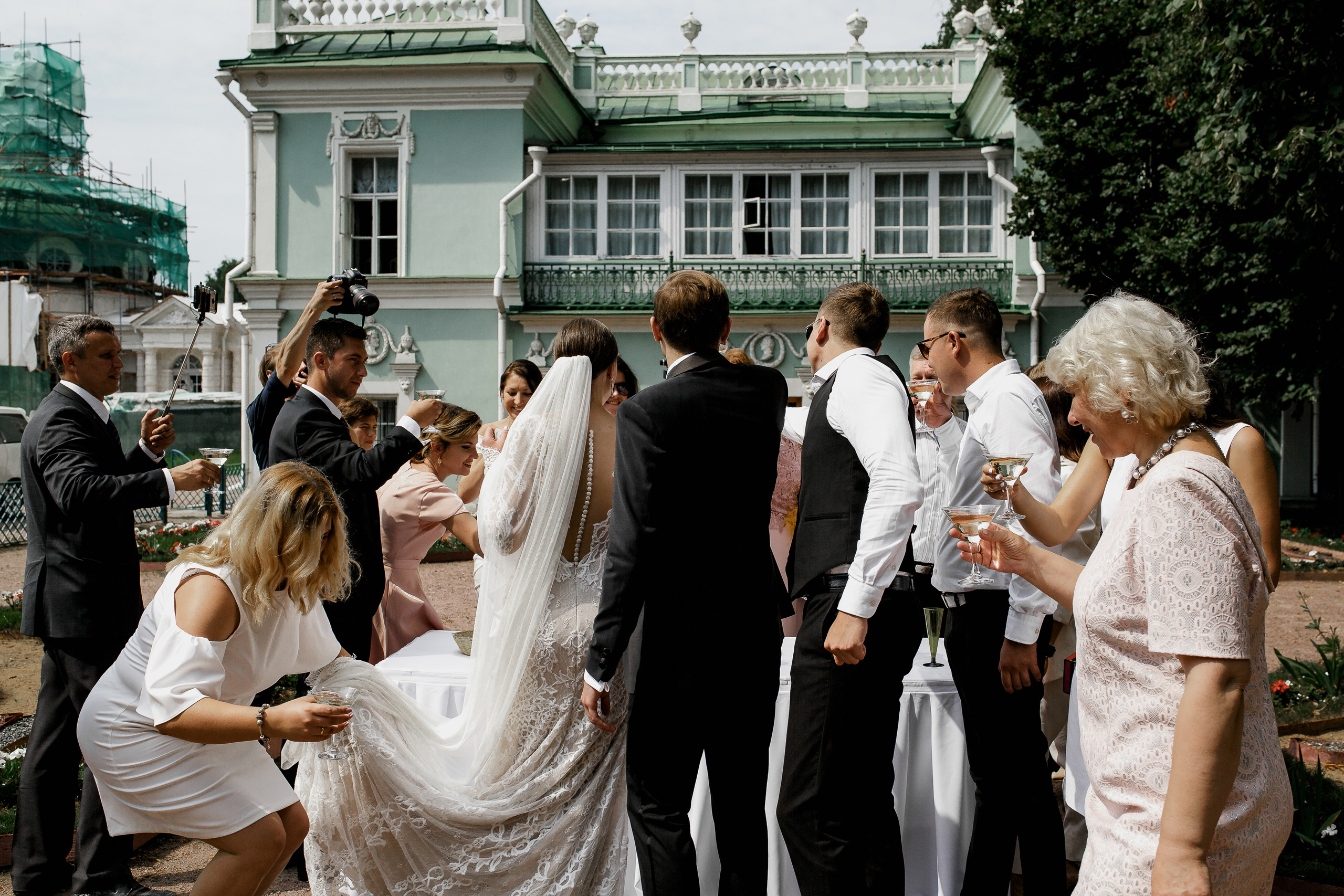 Белая свадьба в яхт-клубе. Свадебный фотограф в Москве Денис и Анастасия Исаевы