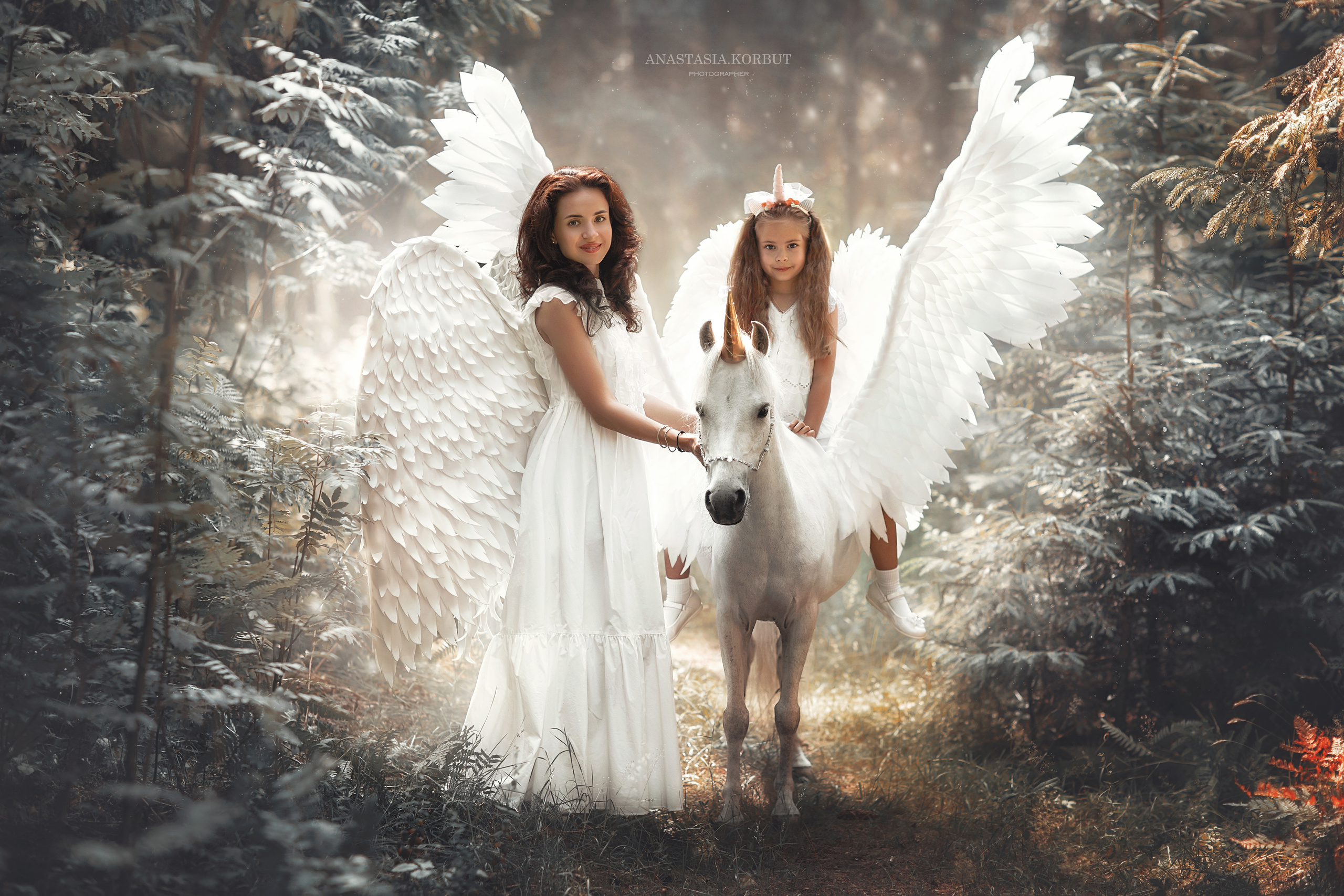 Фотосессия с пегасом единорогом. Арт фотограф в Минске Анастасия Корбут