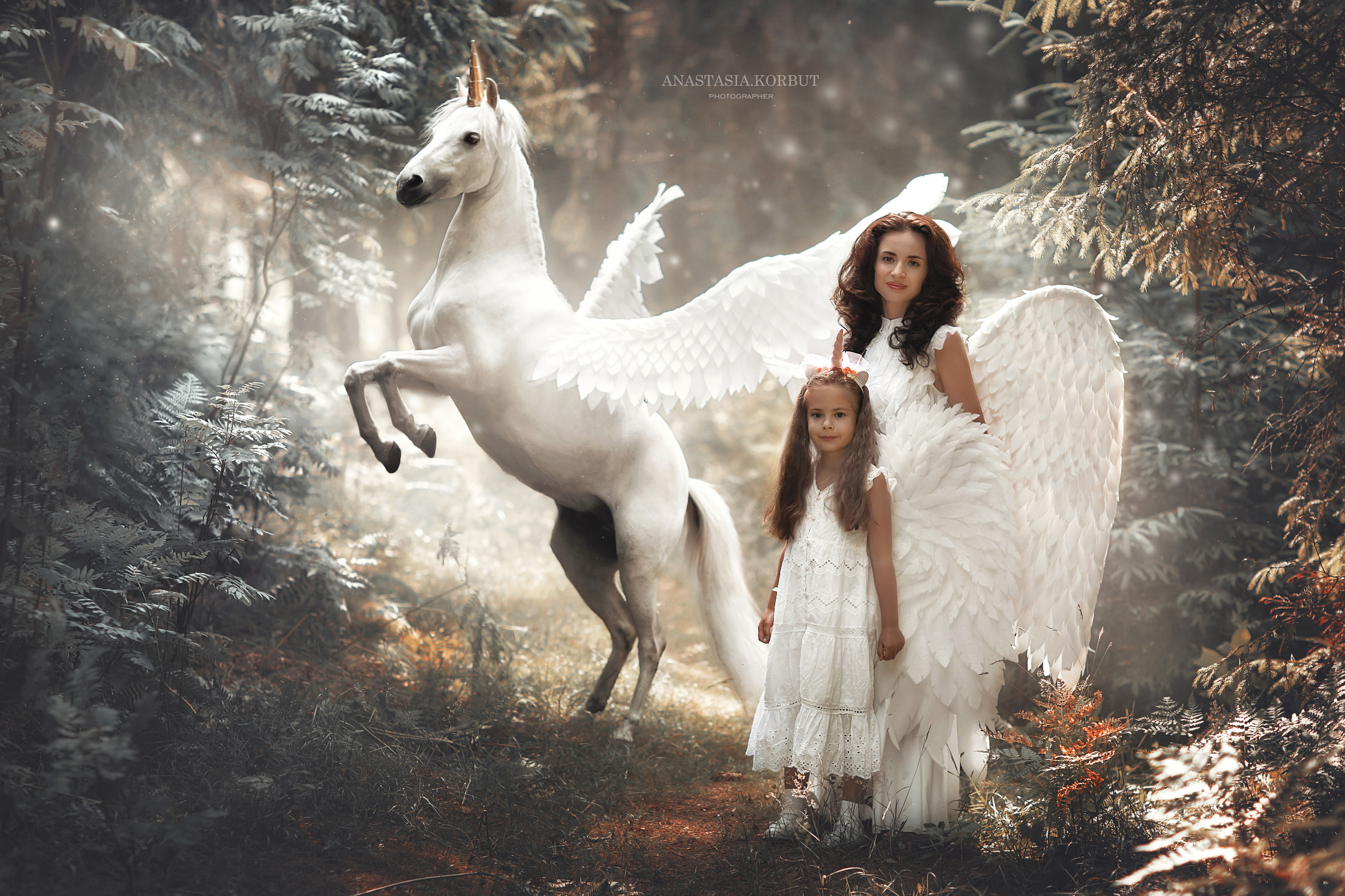 Фотосессия с пегасом единорогом. Арт фотограф в Минске Анастасия Корбут