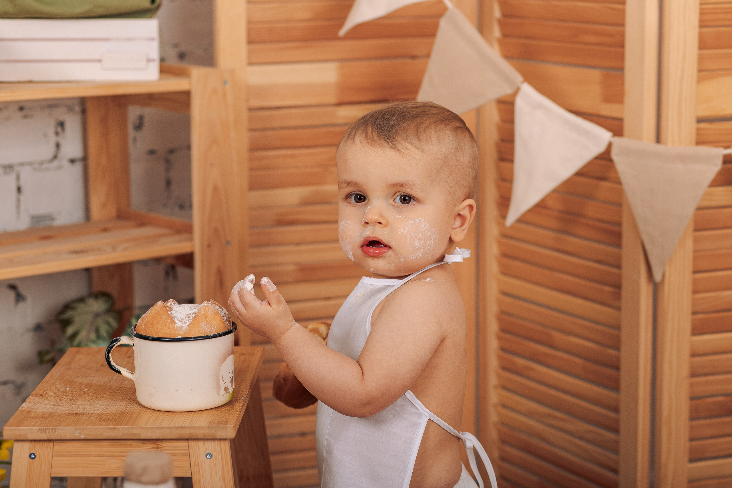 Фотосессия поваренок в фотостудии для малышей близнецов в Санкт-Петербурге. Фотограф в Санкт-Петербурге, Анна Скворцова