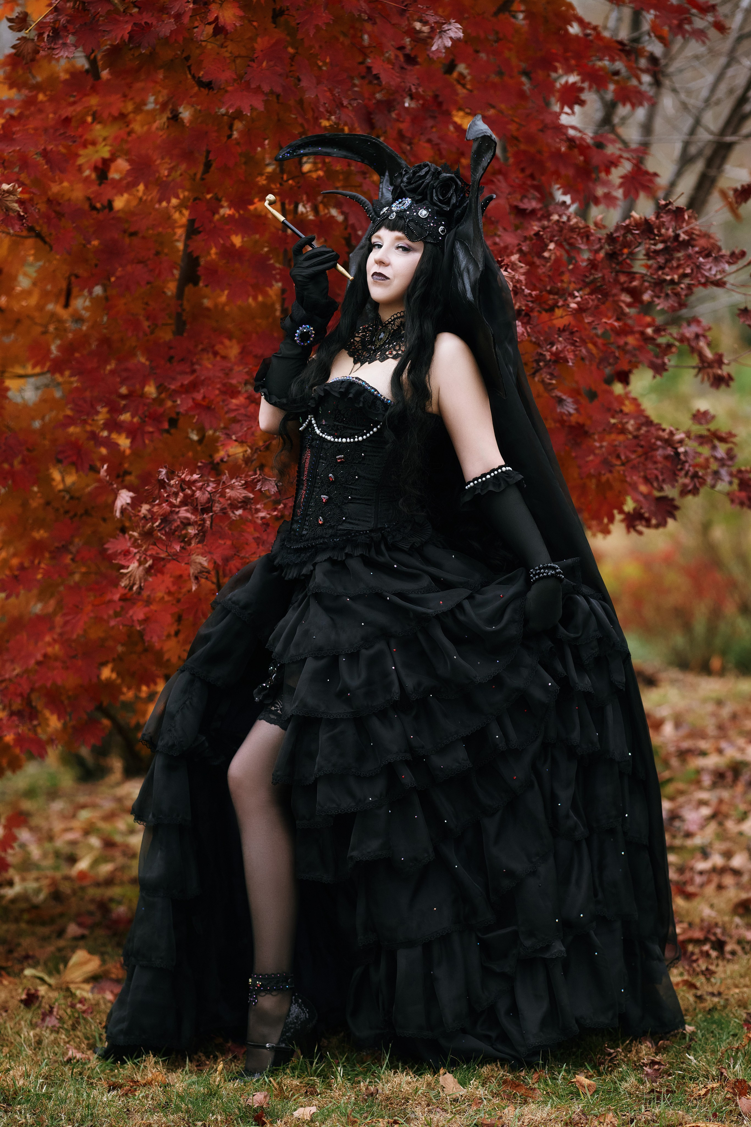 Демоница Лилит на фестивале "Истории ёкаев" в японском саду "Эниси", автор снимка - косплей фотограф в Находке Олег Мороз