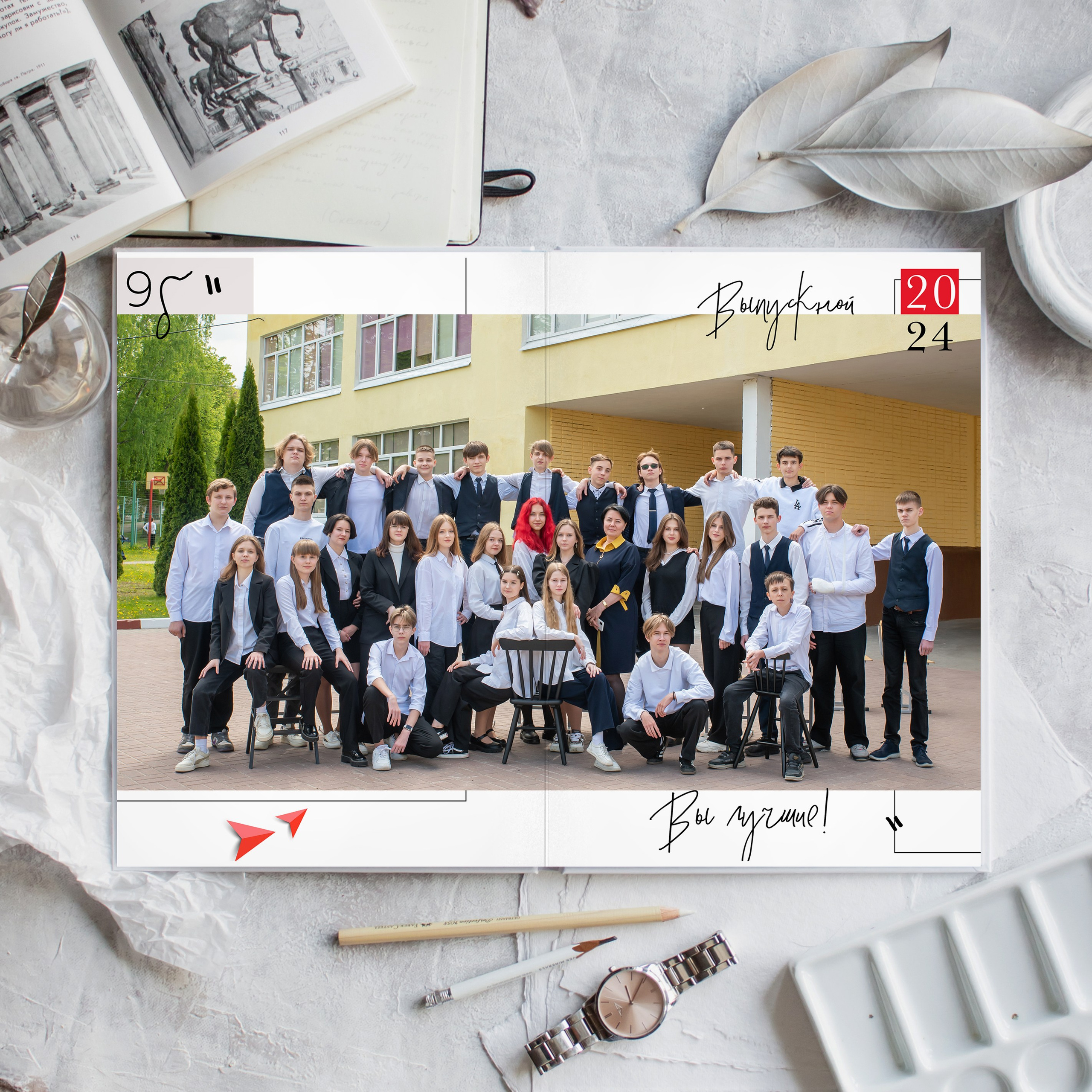 Стандарт альбом на 6 разворотов, единой верстки. Выпускные альбомы для детского сада и школы в Туле