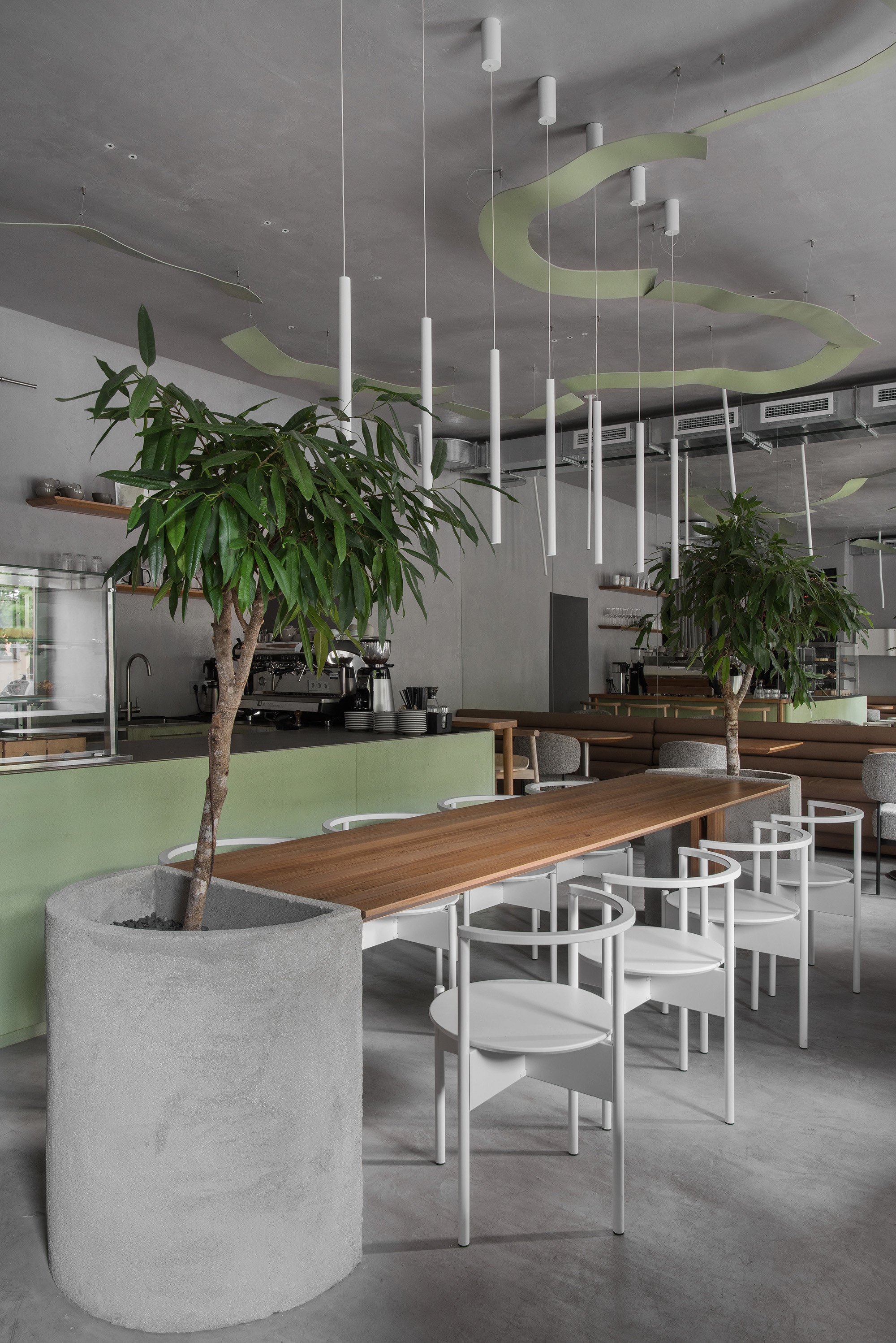 PECHE Cafe in Saint Petersburg Russia designed by QUADRUM STUDIO