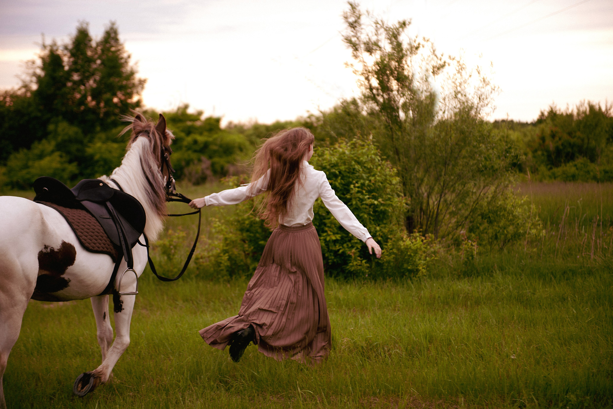 Фотосессия с лошадью. Модель Дарья. Фотограф в Хабаровске