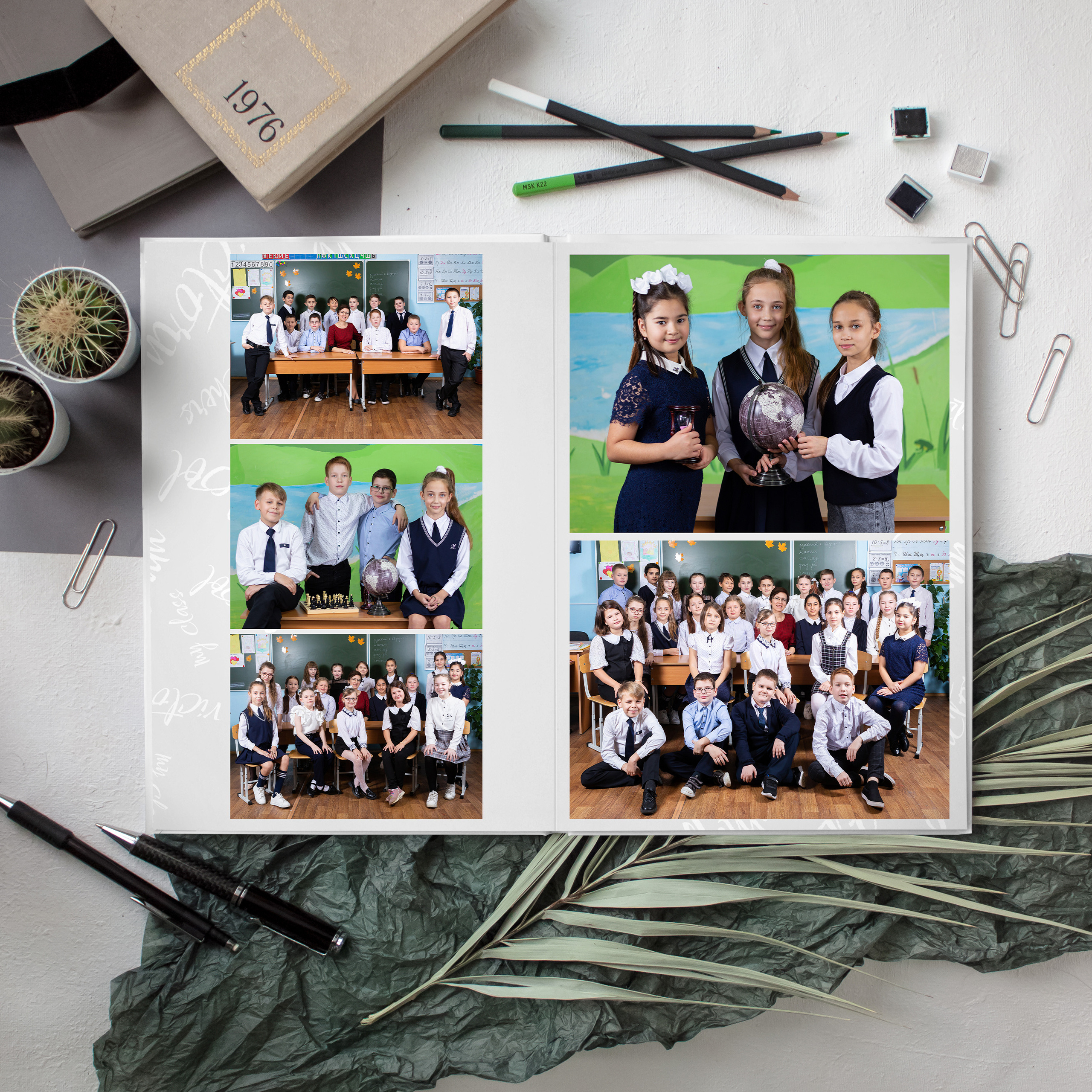 Альбом на два разворота (4 страницы) 2000р. Бигильдина Роза фотограф в Челябинске. Выпускные альбомы