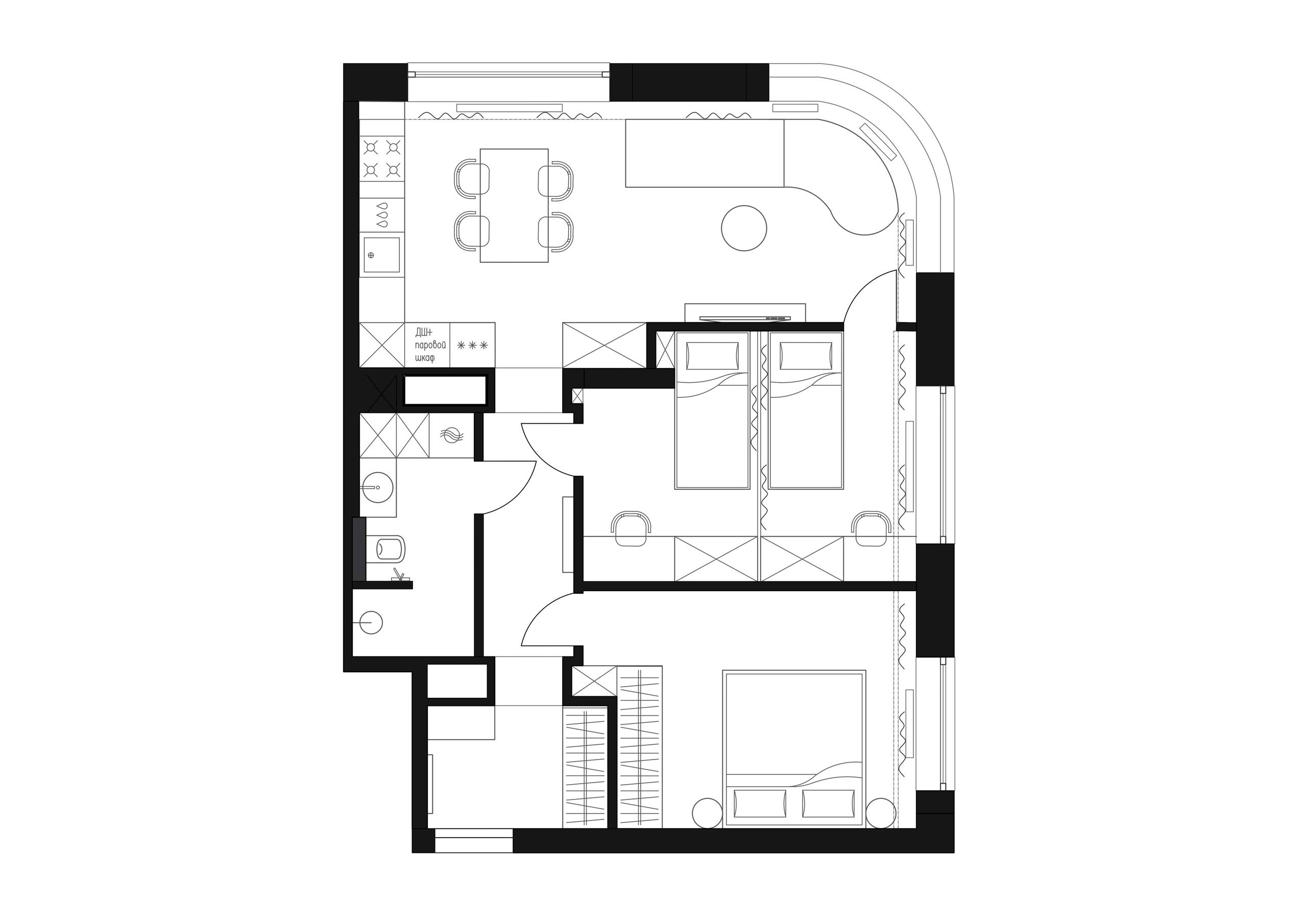 MONODOM67sqm. МАКСИМОВИЧ бюро дизайна интерьера полного цикла