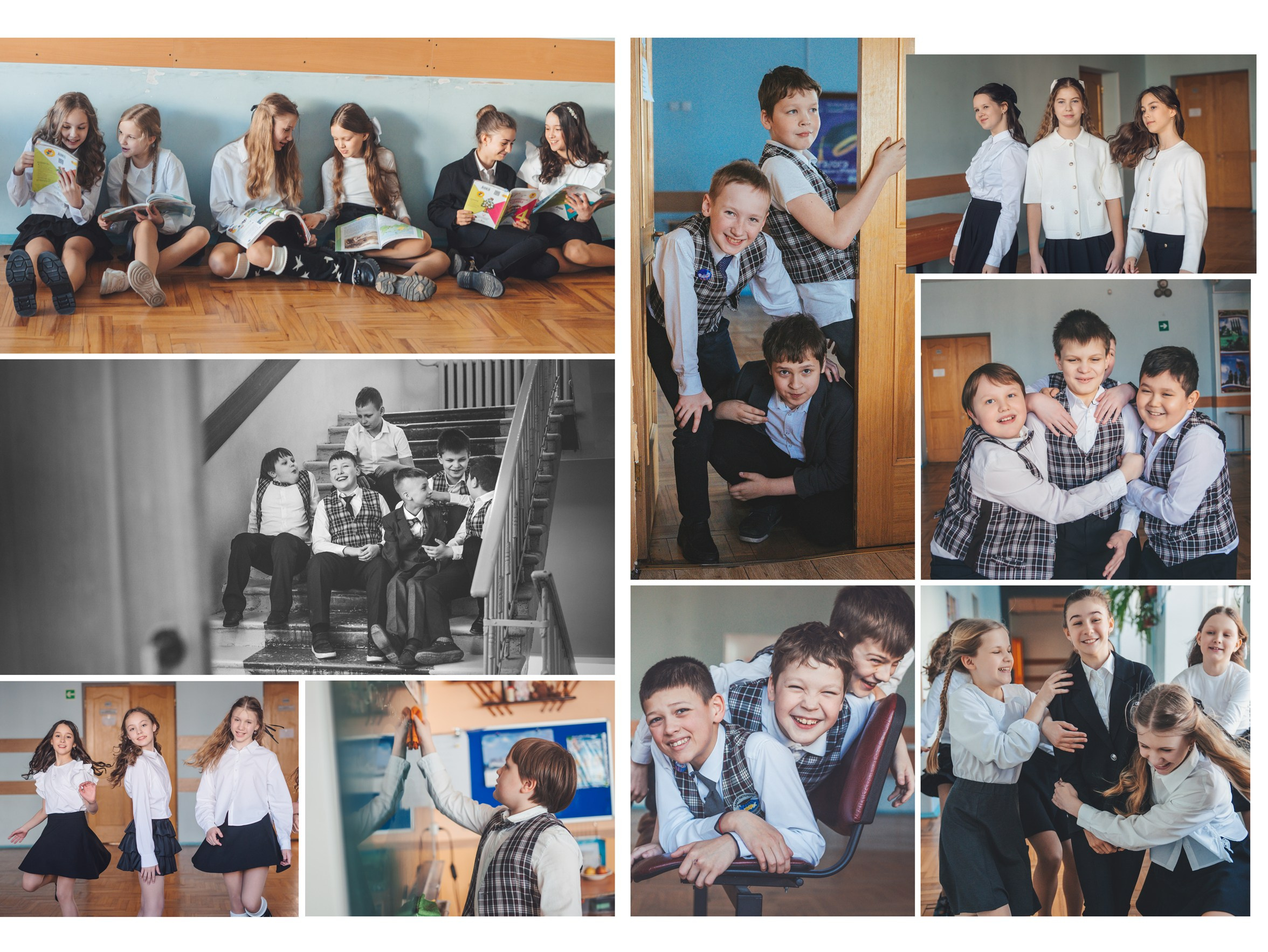 Выпускные альбомы для школ. Семейный и детский фотограф Марина Тувиста в Санкт-Петербурге