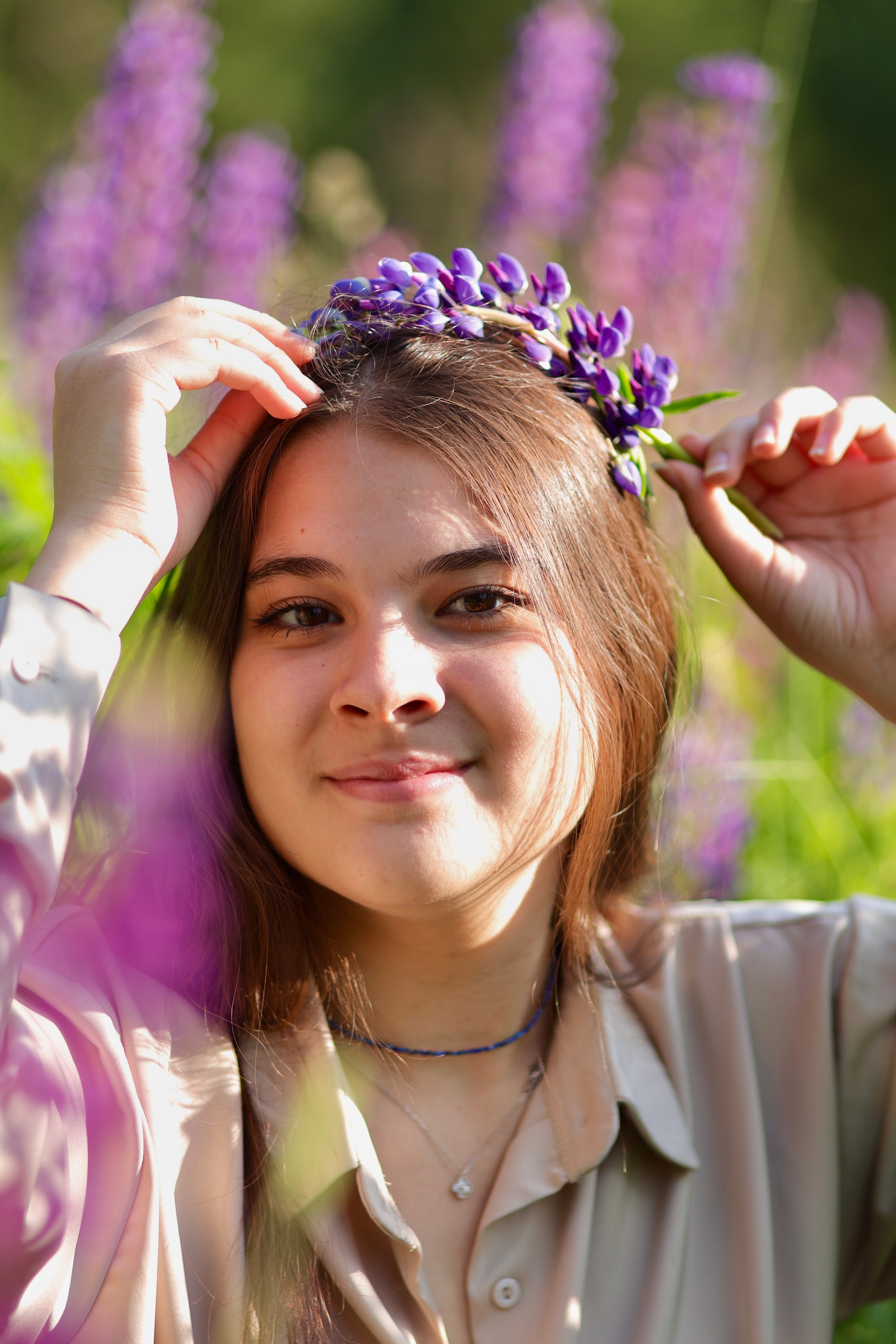 Фотосессия в люпинах. Свадебный и семейный фотограф-Королева Натали/Раменское-Жуковский-Москва/тел.+7 (985) 153-75-43