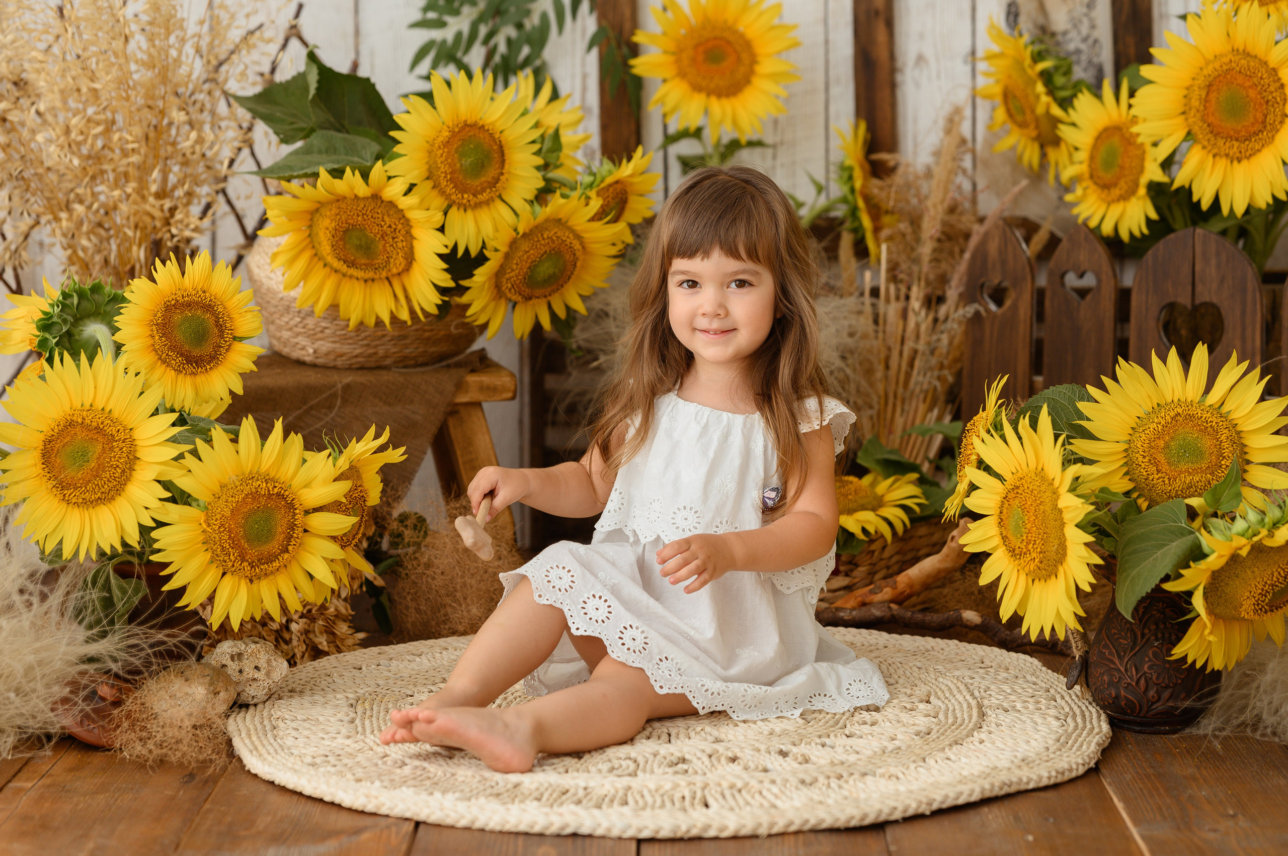 Альмина и подсолнухи. Детский и семейный фотограф Ирина Гладких