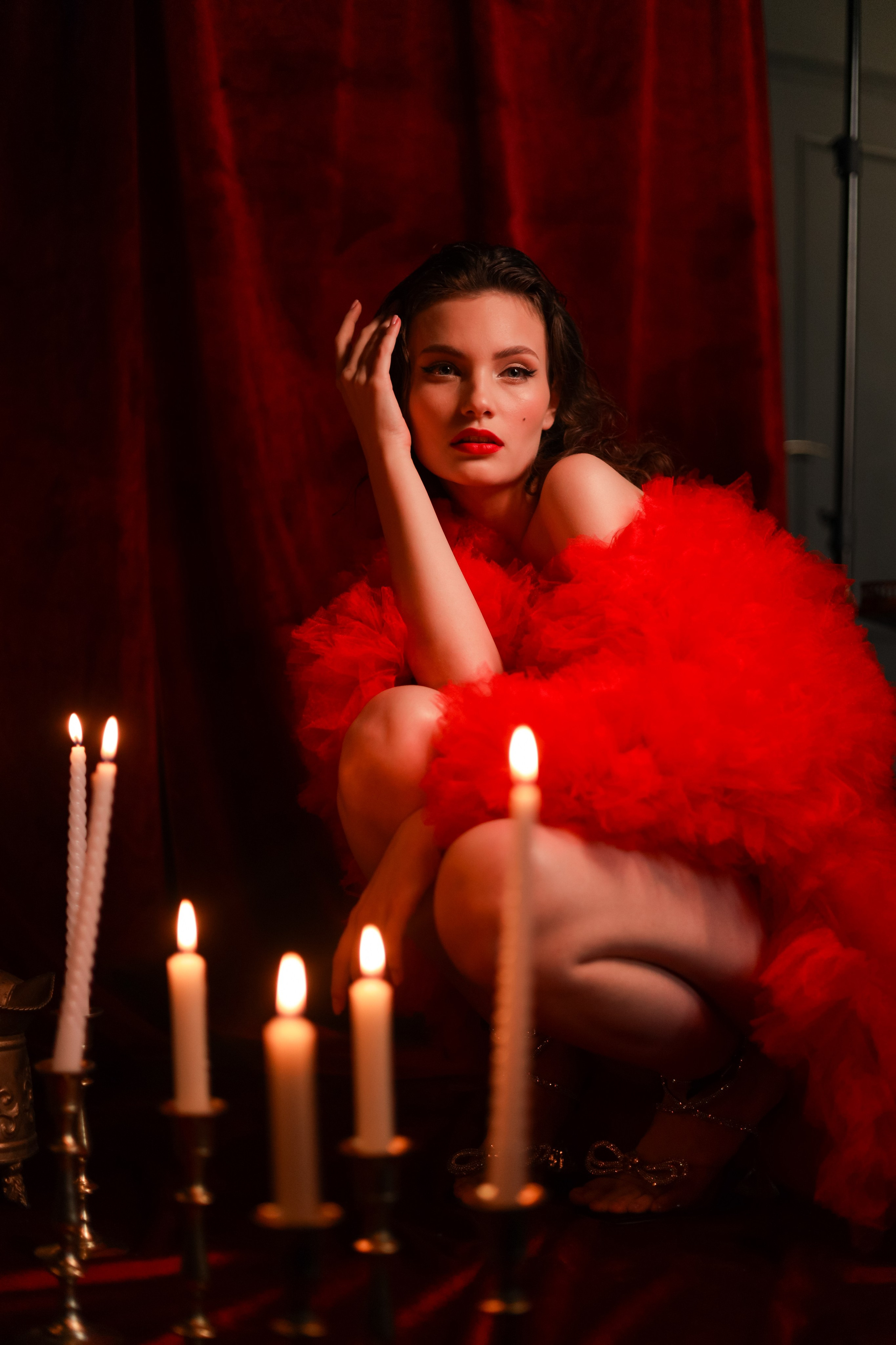 Роскошная Кристина и красный бархат. Свадебный фотограф Беларусь Ольга Козыренко