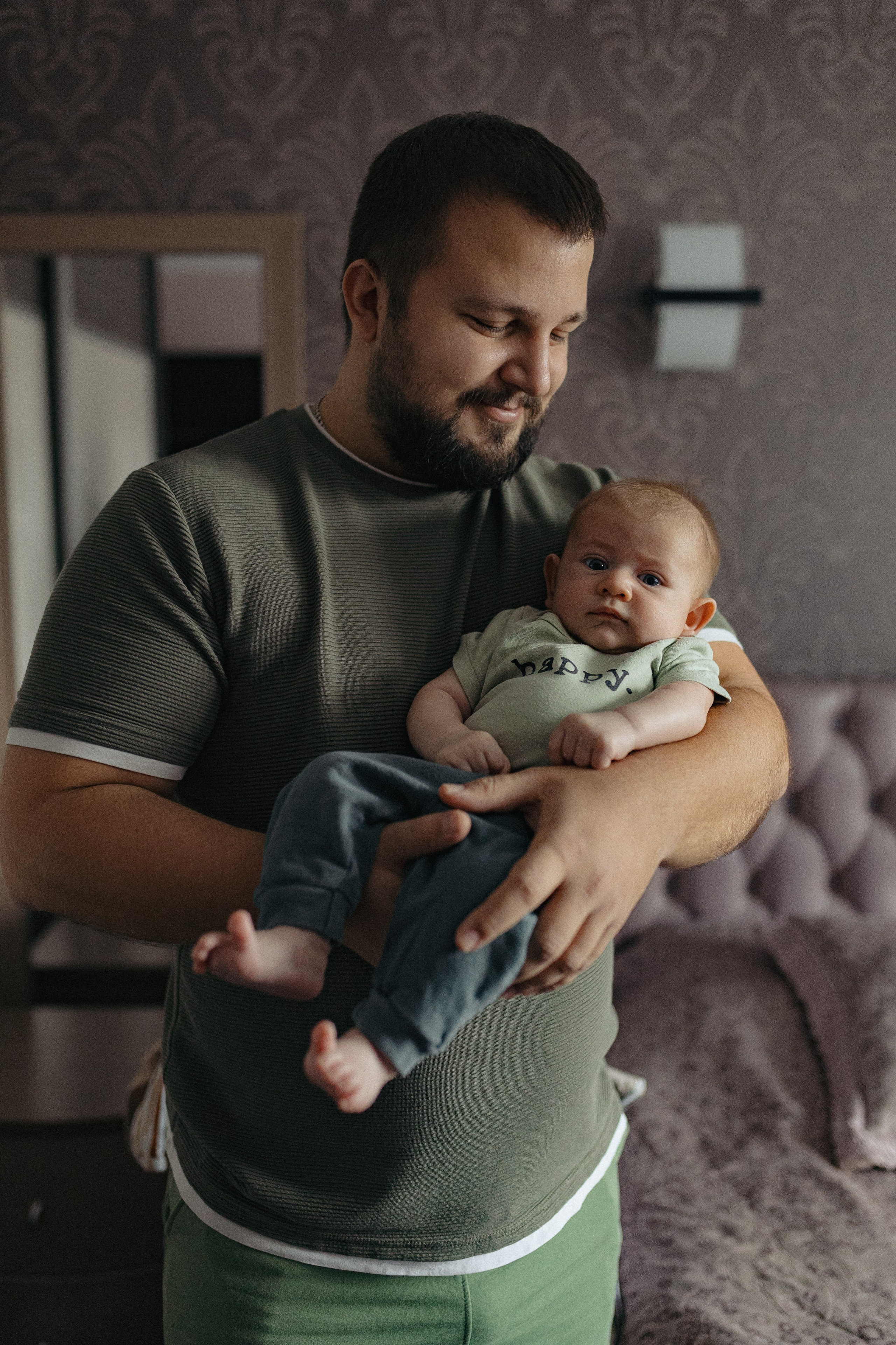 Домашняя семейная фотосессия с малышом. Портретный и семейный фотограф в Москве Мария Рослякова