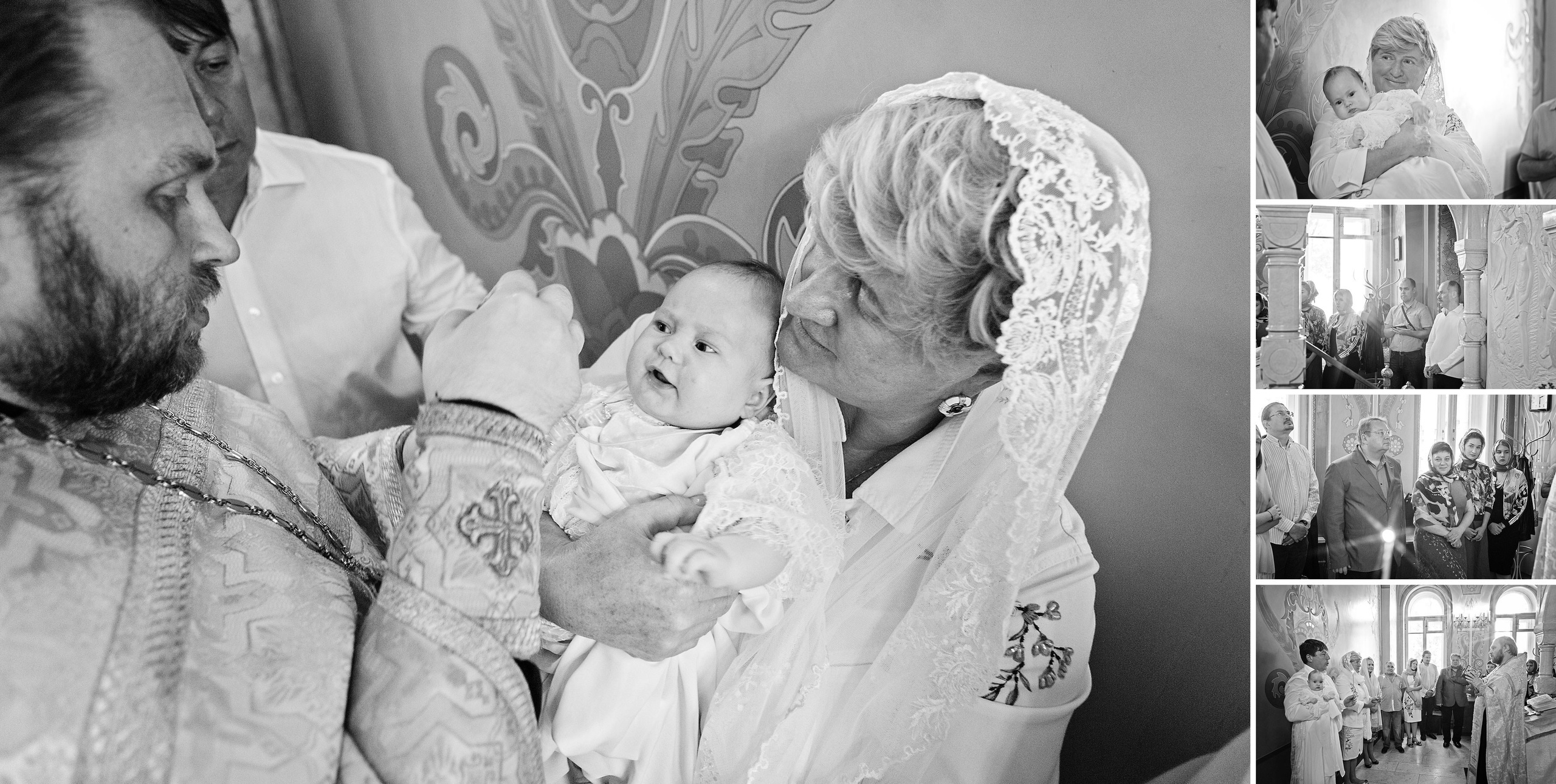 Фотосессия крещения новорожденных