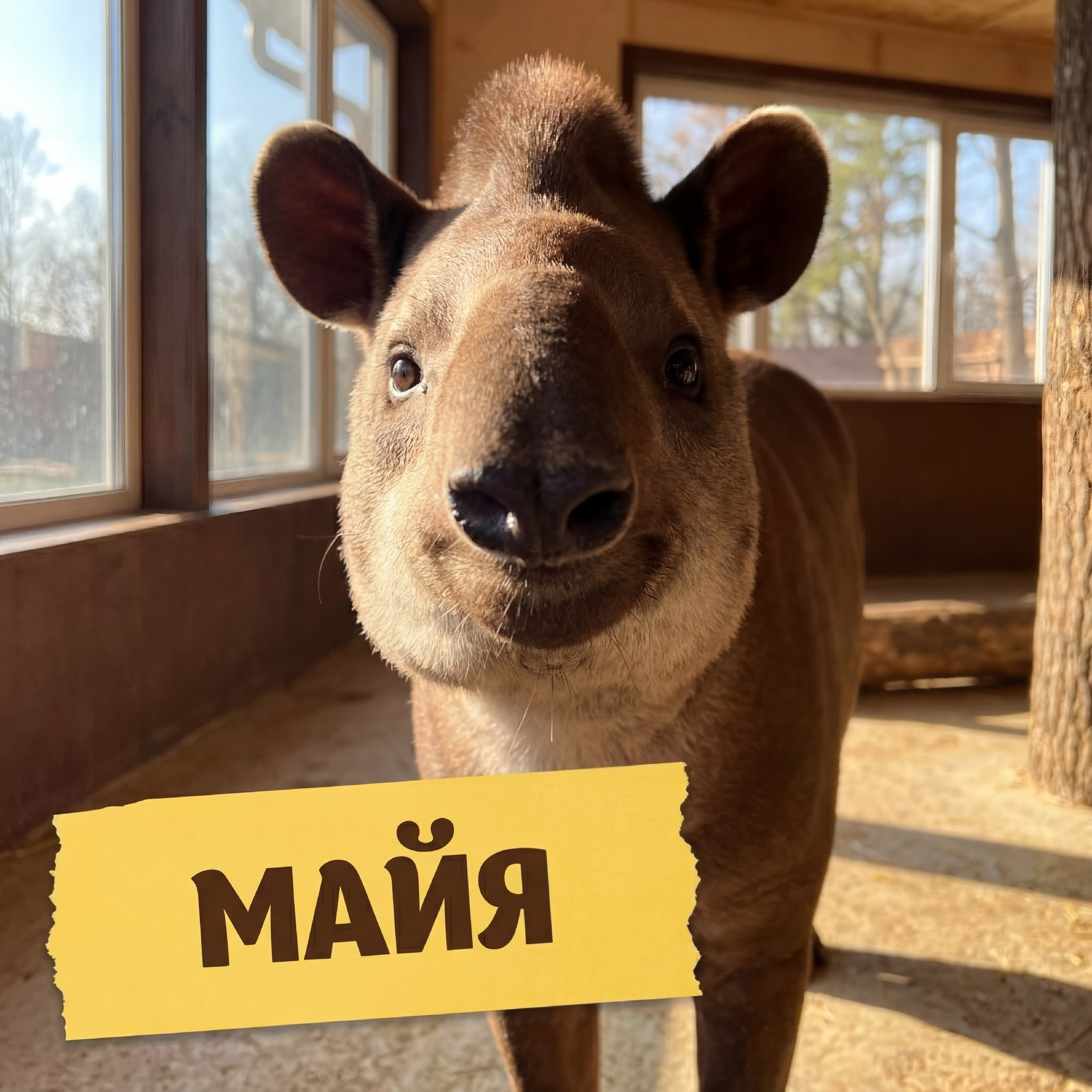 Равнинный тапир Звезда в зоопарке Лесная Братва