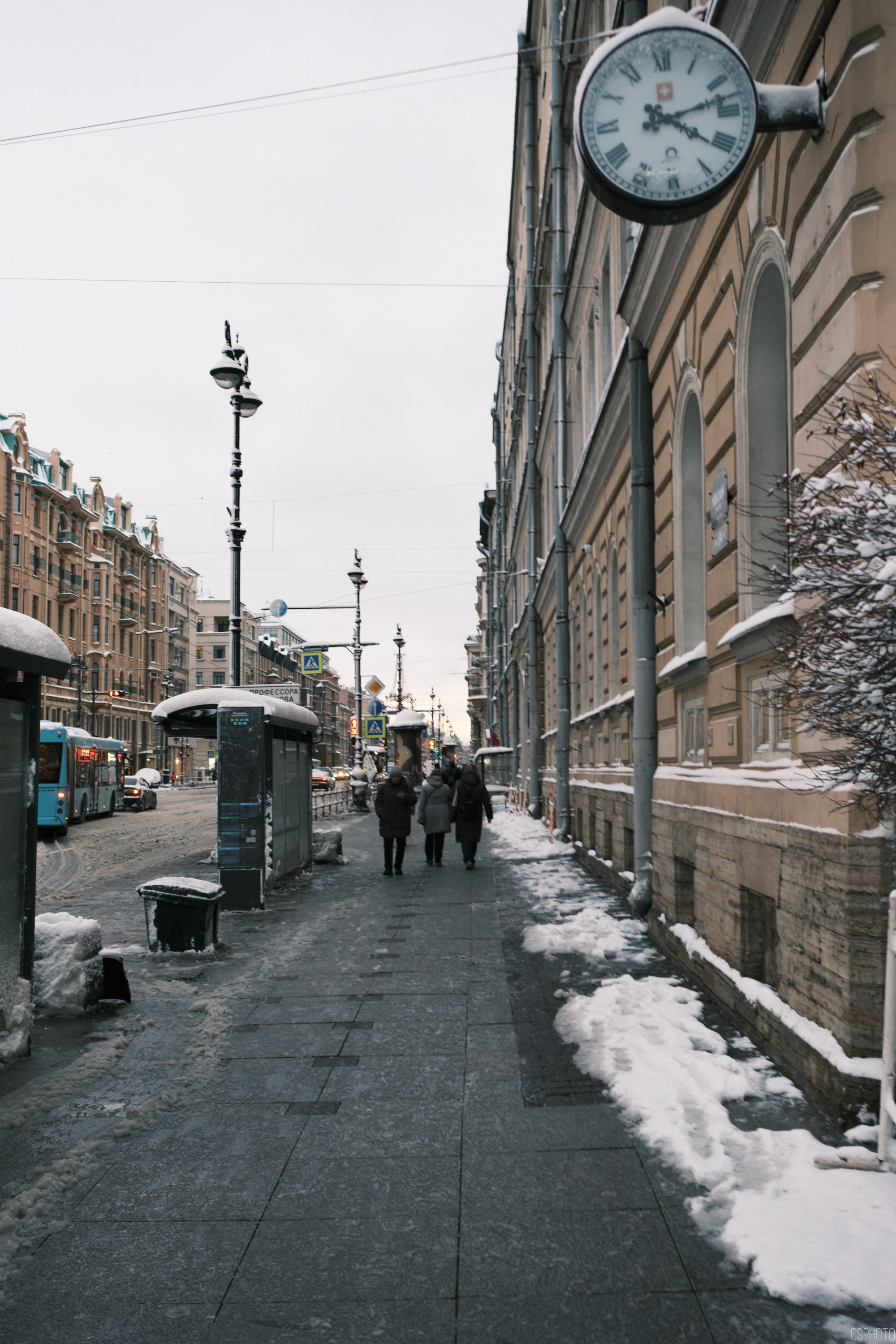 Снег и туман в Санкт-Петербурге. Фотографъ Сергѣевъ. Поймать мгновеніе
