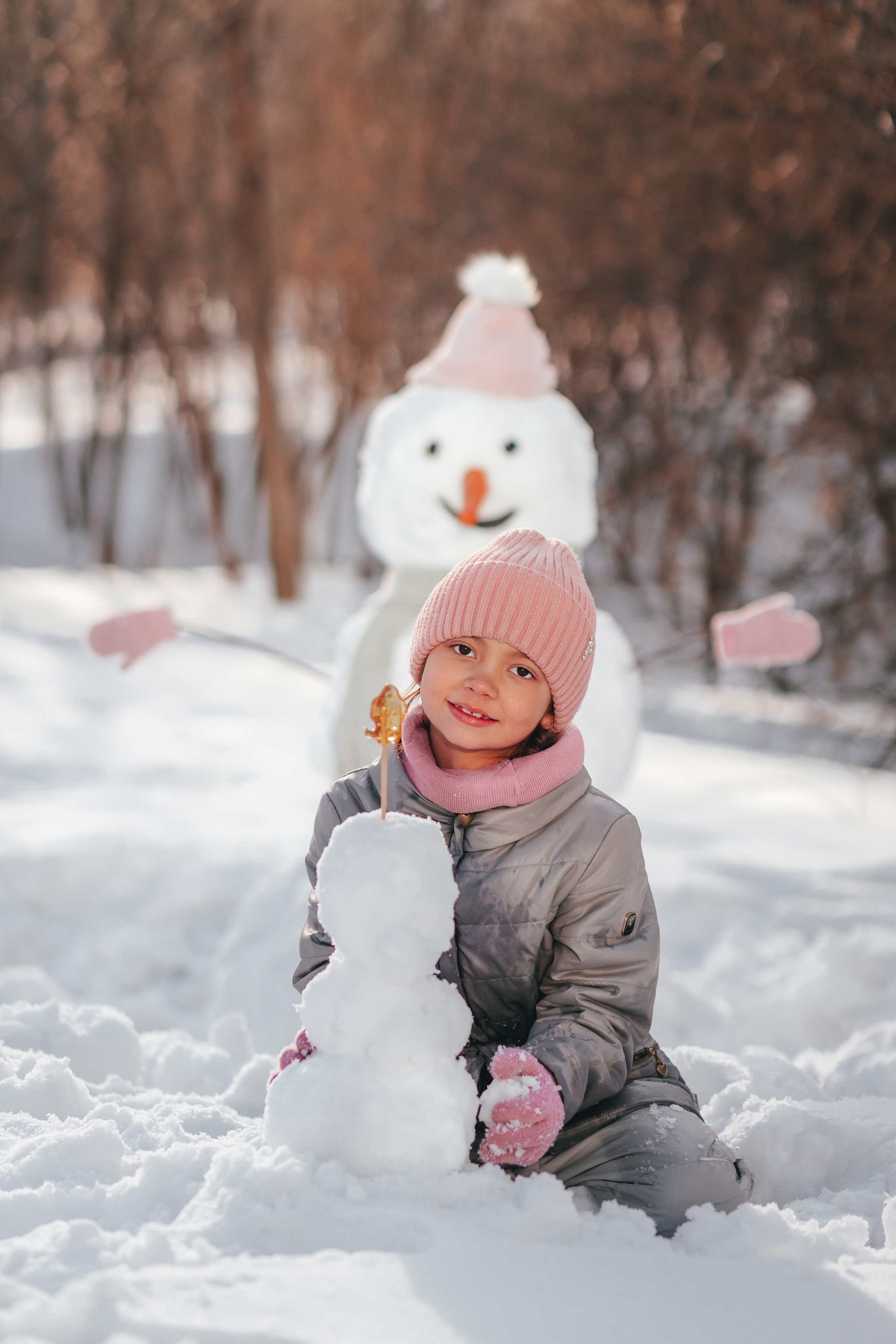 Снеговик. Семейный и детский фотограф в г. Новосибирске Макеева Анастасия