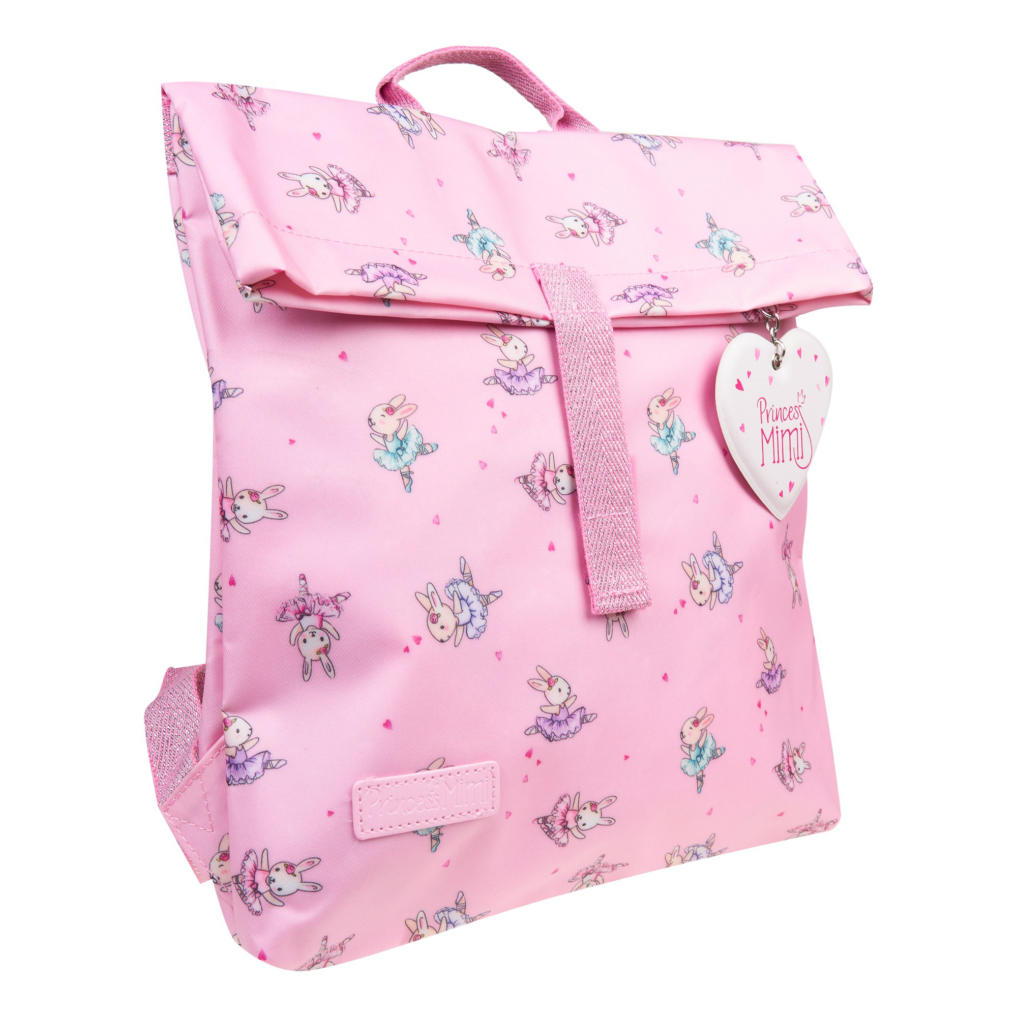 Рюкзак розовый топ модель вид три четверти