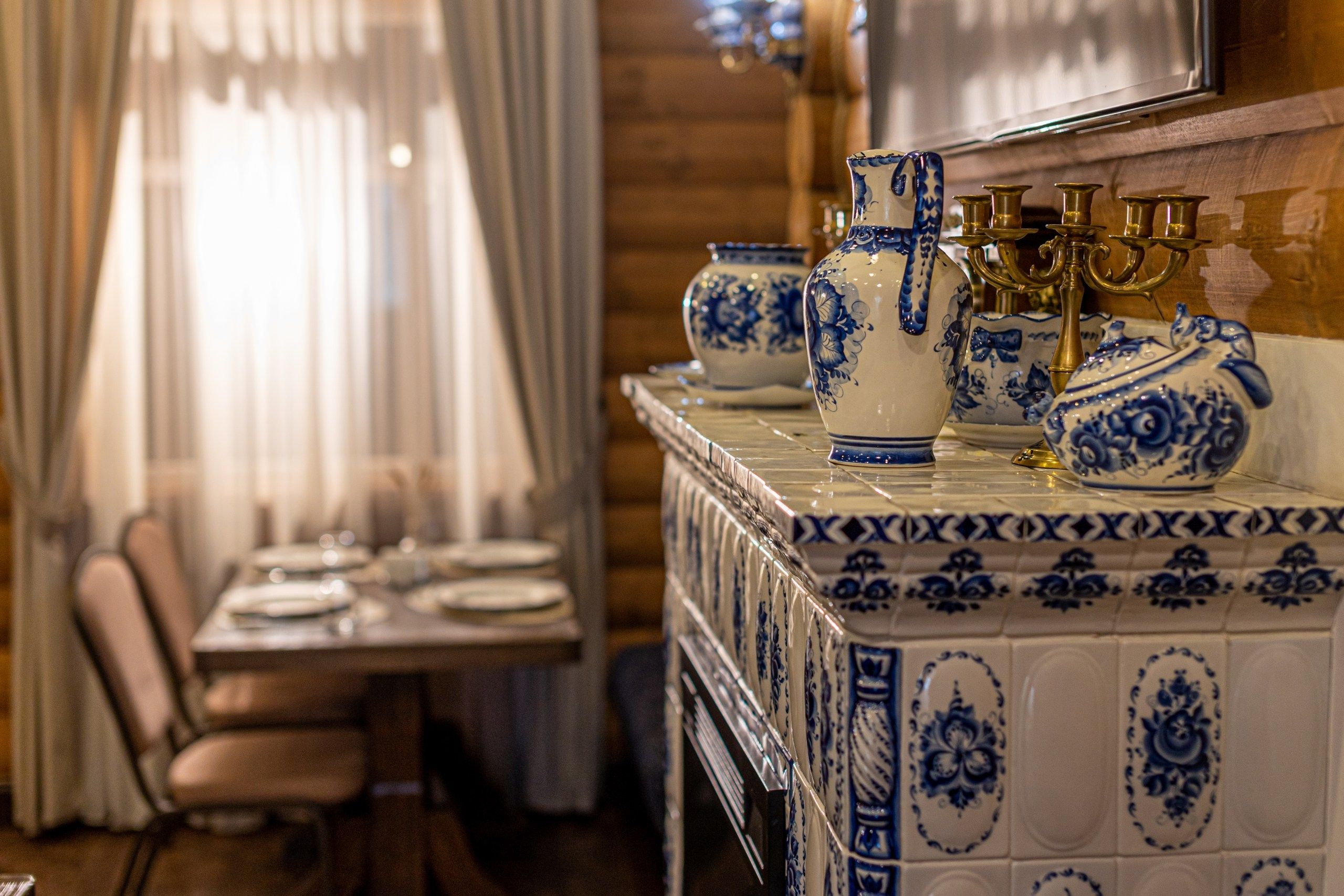 Банкетный зал «Гжель», ресторана «Дача ". Фотограф в Оренбурге. Профессиональный фотограф