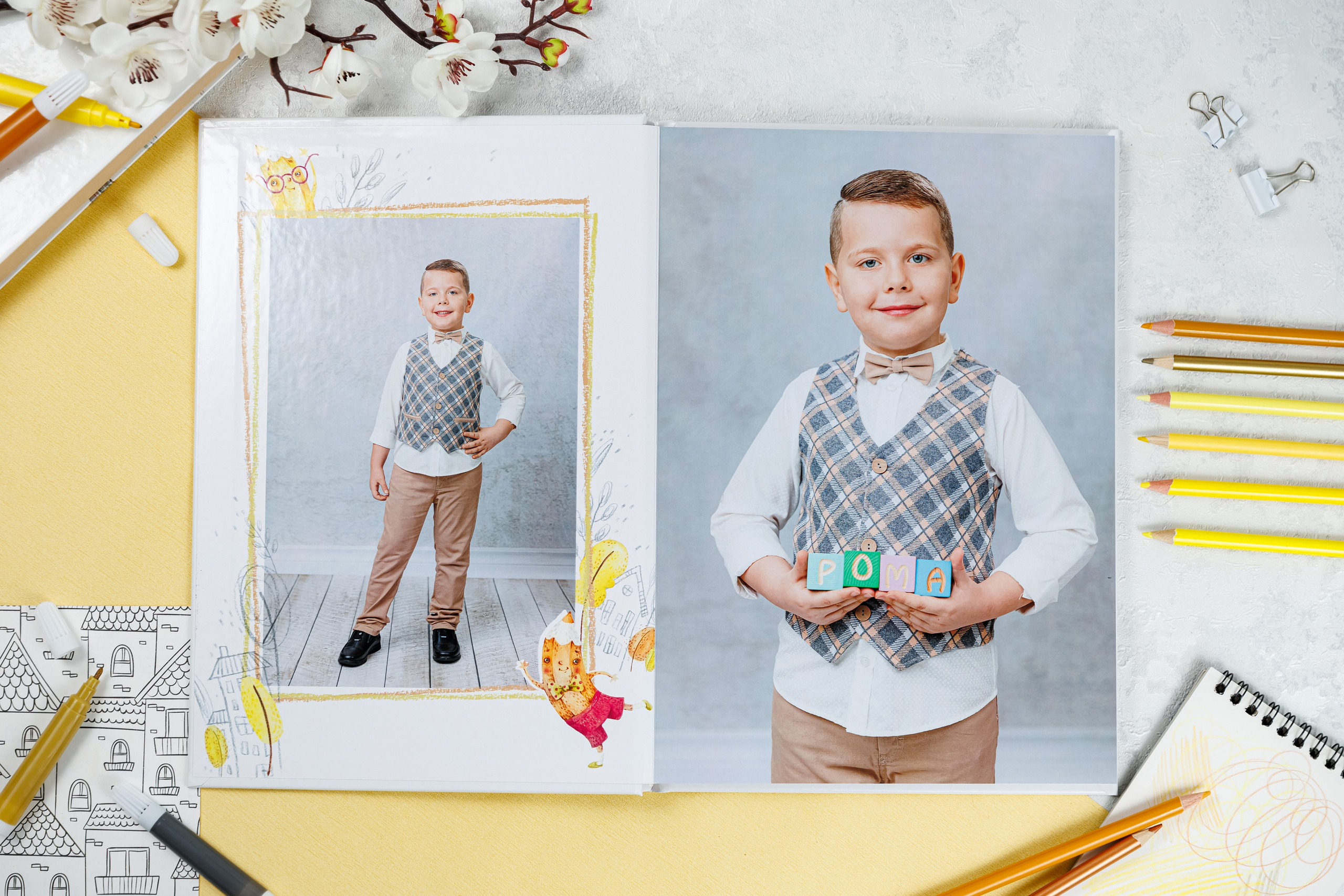 Выпускные альбомы в детский сад. Семейный и детский фотограф Комина Елена, Власиха, Одинцово