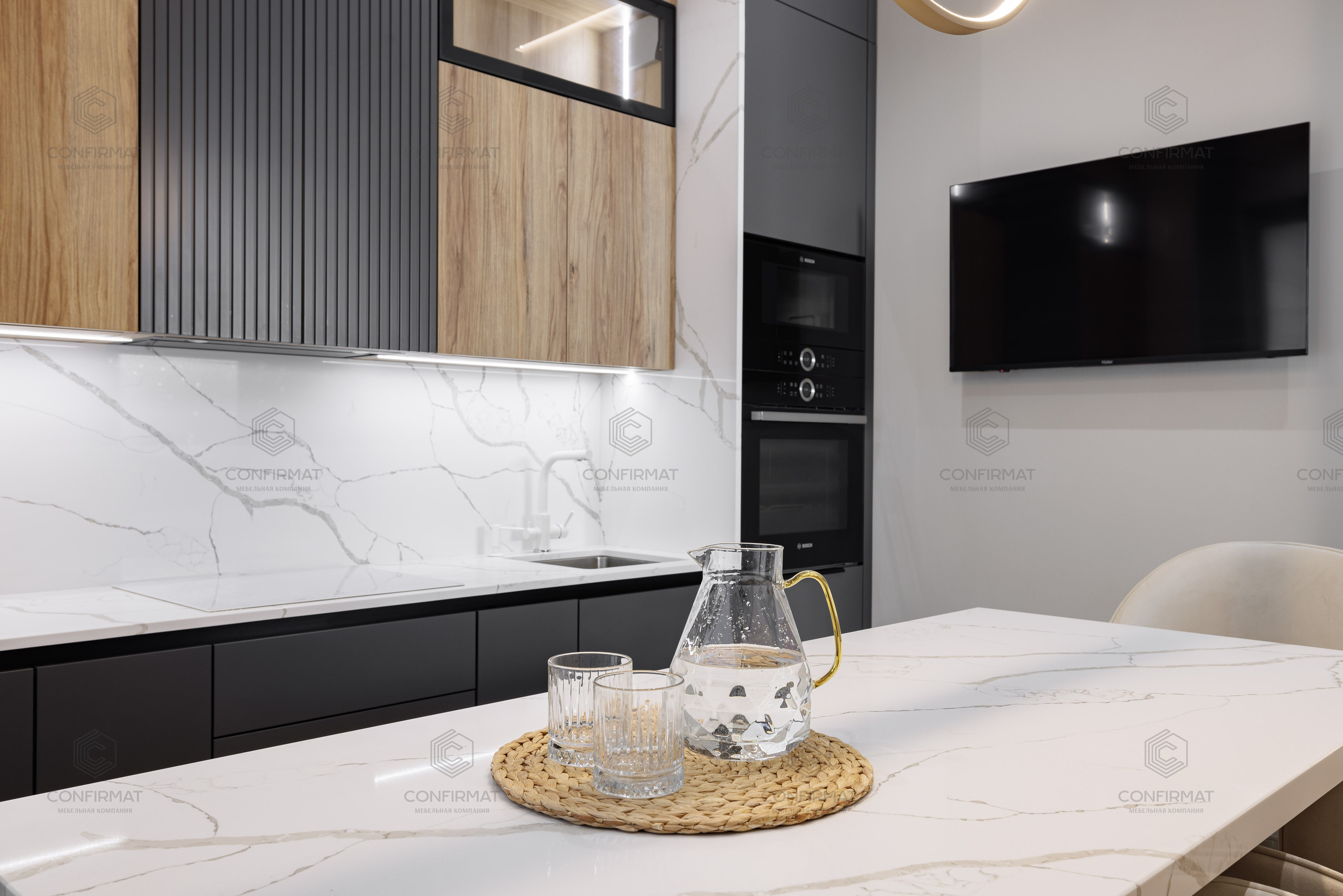 высокая кухня confirmat мебель на заказ конфирмат
