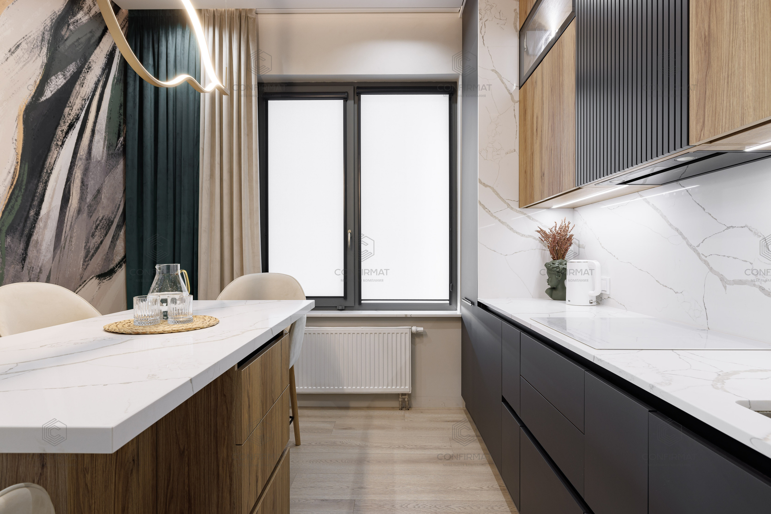 высокая кухня confirmat мебель на заказ конфирмат