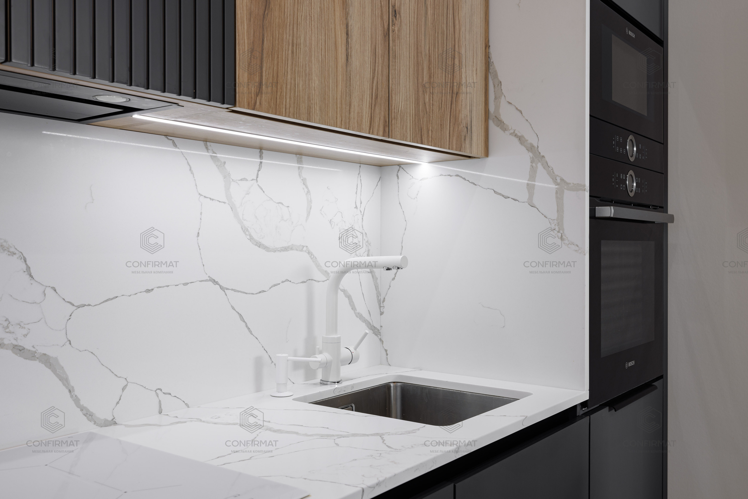 высокая кухня confirmat мебель на заказ конфирмат