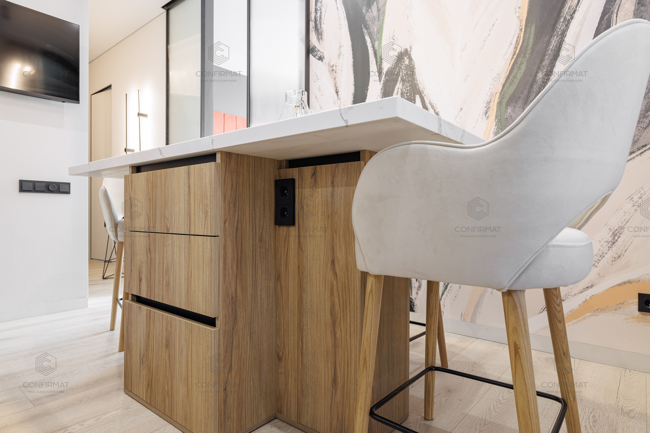 высокая кухня confirmat мебель на заказ конфирмат