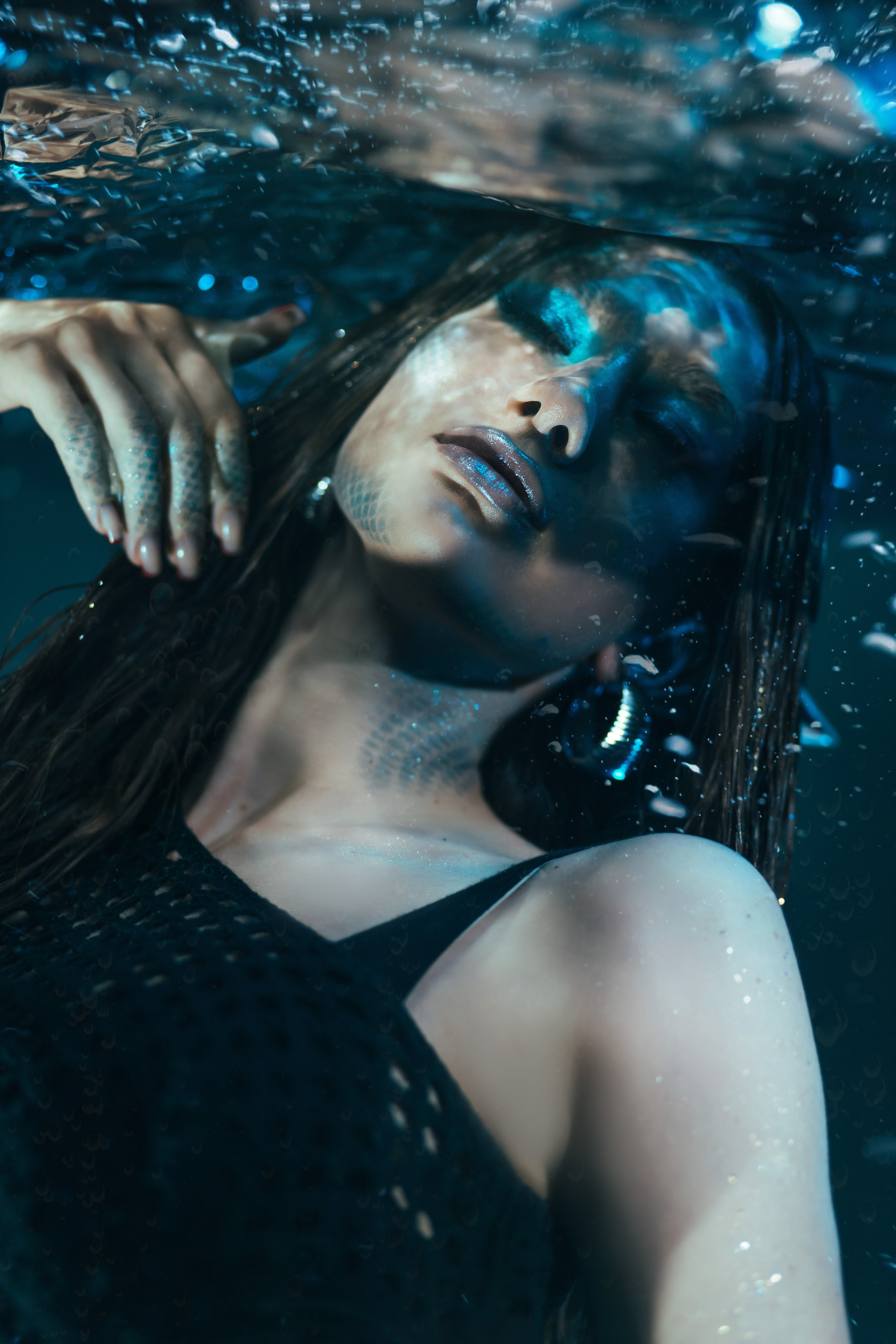 Фотосессия в студии под водой, но без воды!. Фотограф Виктория Меллез