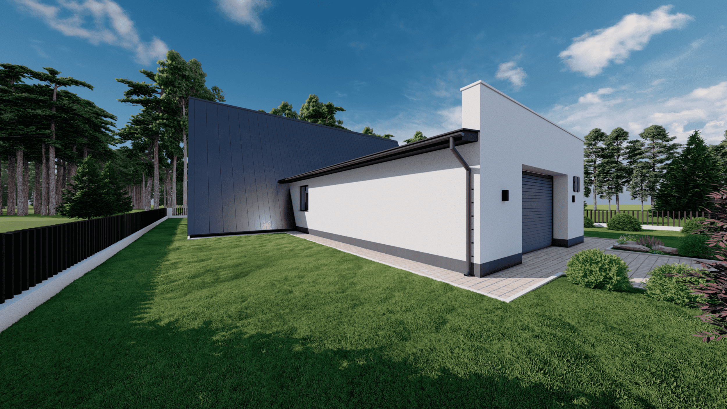 Загородный семейный A-Frame. Современный дом с необычной архитектурой. RASEN DESIGN. Архитектурные проекты зданий, интерьеров и благоустройства