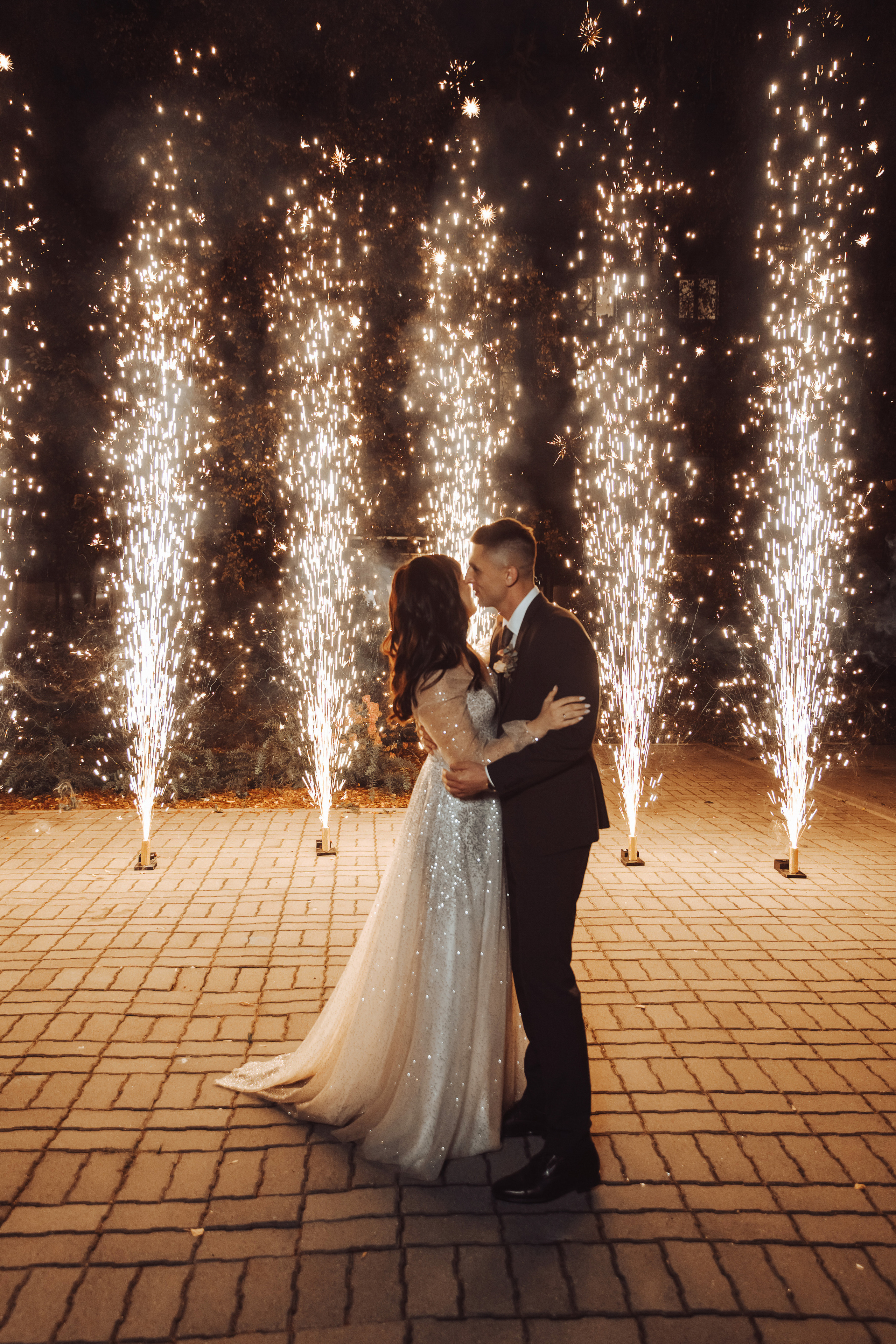 холодные фонтаны на свадьбу