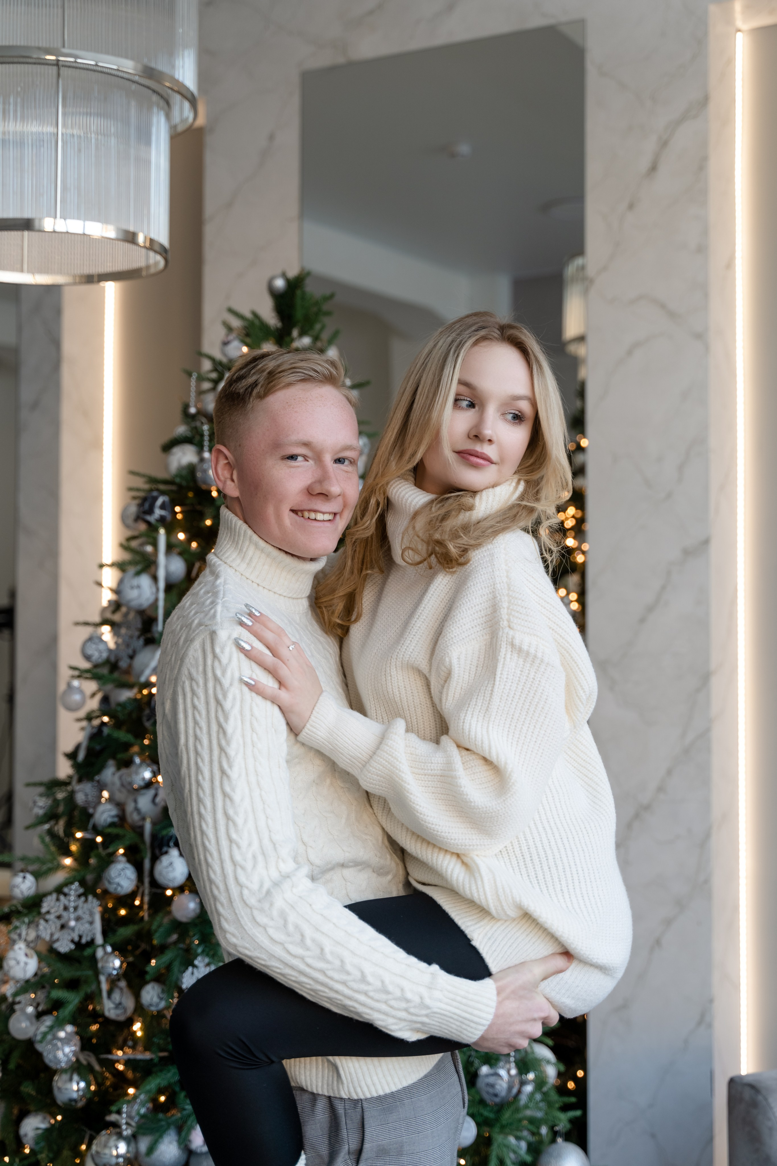 Новогодняя фотосессия для семьи Марины и Виталия. Свадебный и семейный фотограф в Санкт-Петербурге Олеся Еремеева