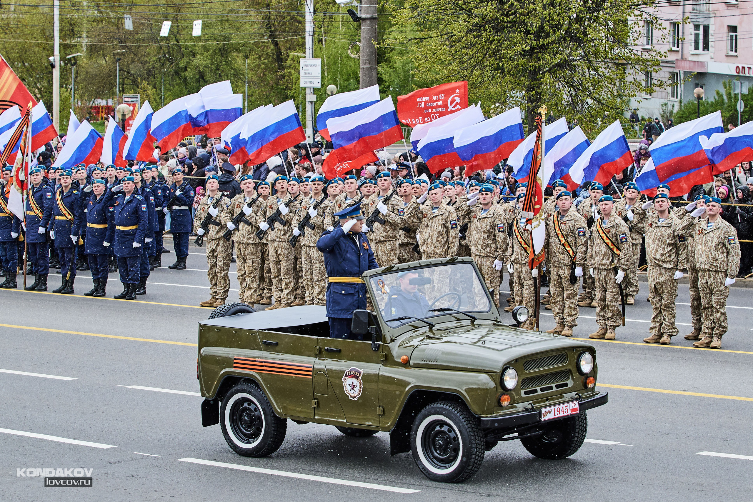 Парад в честь празднования День Победы 9 мая 2024 года в городе Иваново