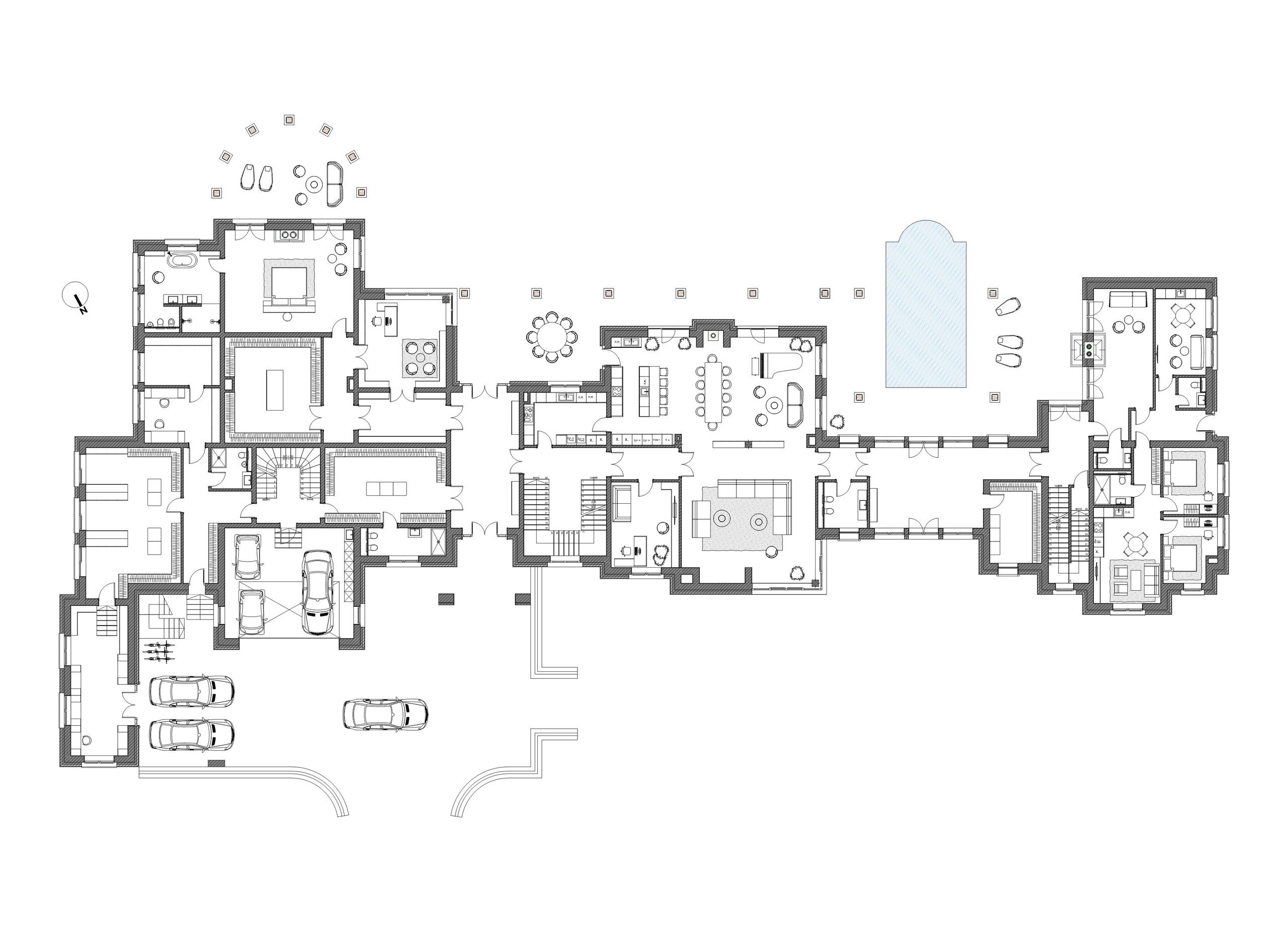 Проект загородного дома 2000 м² в григорианском стиле | RED ROBOT PROJECT
