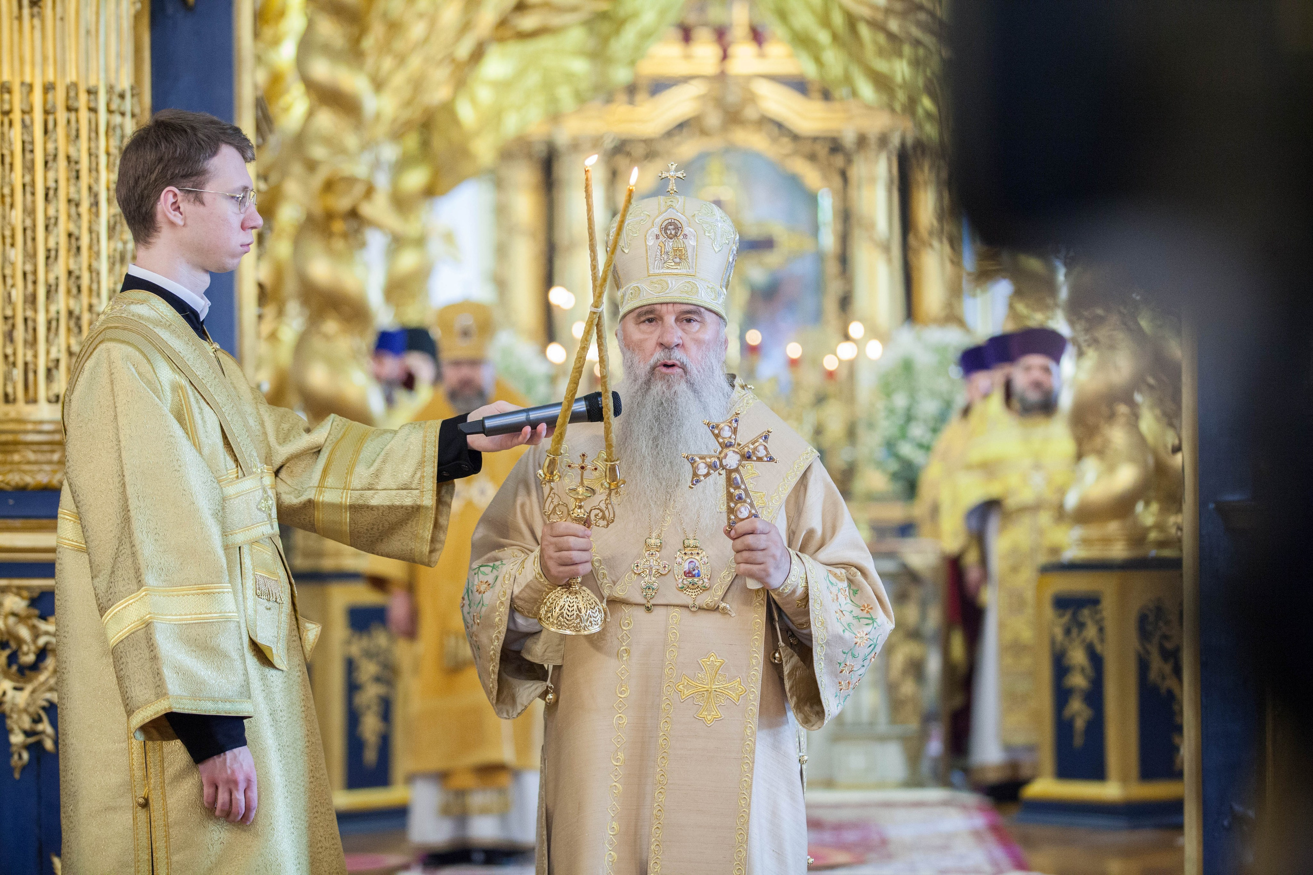 МИТРОПОЛИТ ВАРСОНОФИЙ СОВЕРШИЛ БОЖЕСТВЕННУЮ ЛИТУРГИЮ В НИКОЛО-БОГОЯВЛЕНСКОМ СОБОРЕ. НИКОЛО-БОГОЯВЛЕНСКИЙ МОРСКОЙ СОБОР