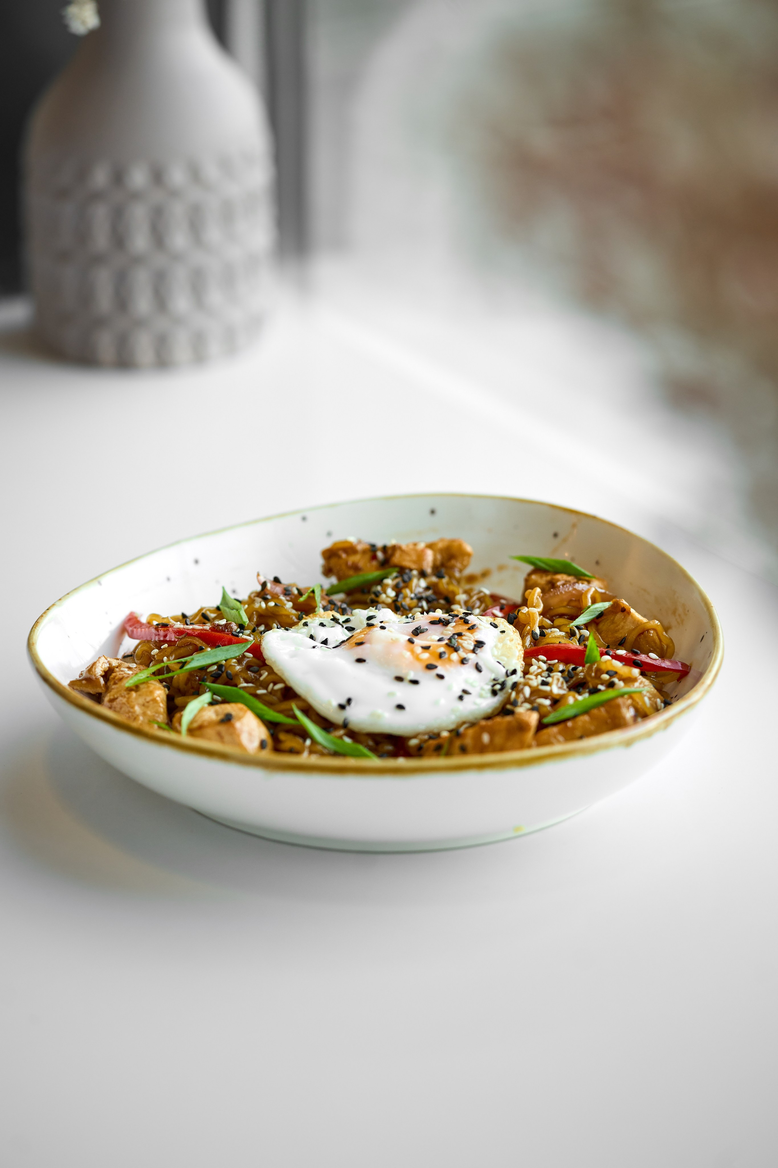 Острая лапша с курицей