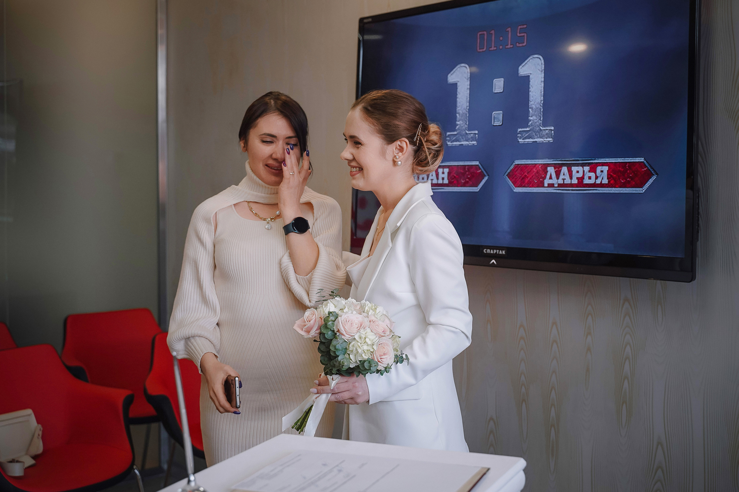 Свадебная фотосессия на стадионе Спартак Тушино