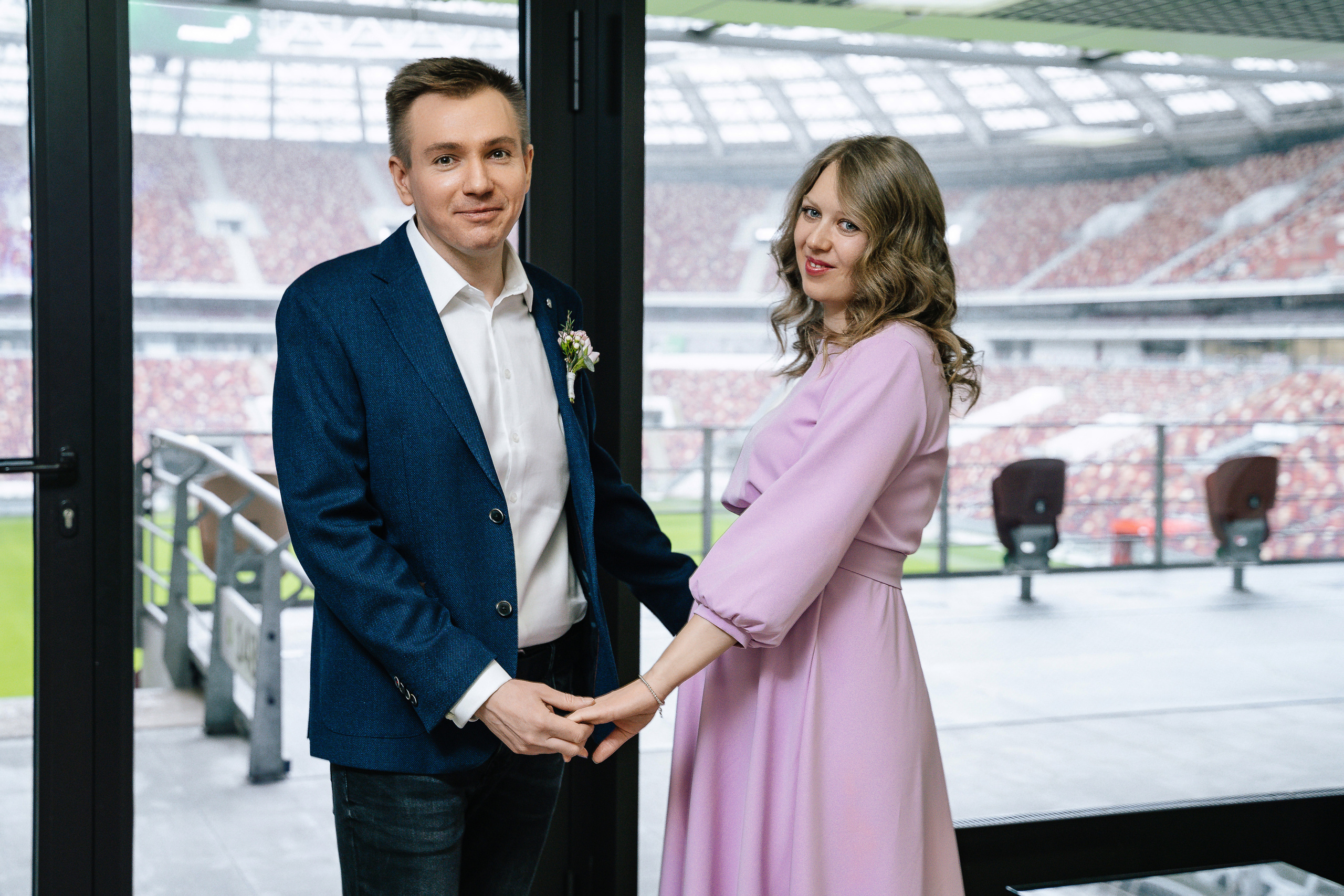 Свадебная фотосессия на стадионе Спартак Тушино