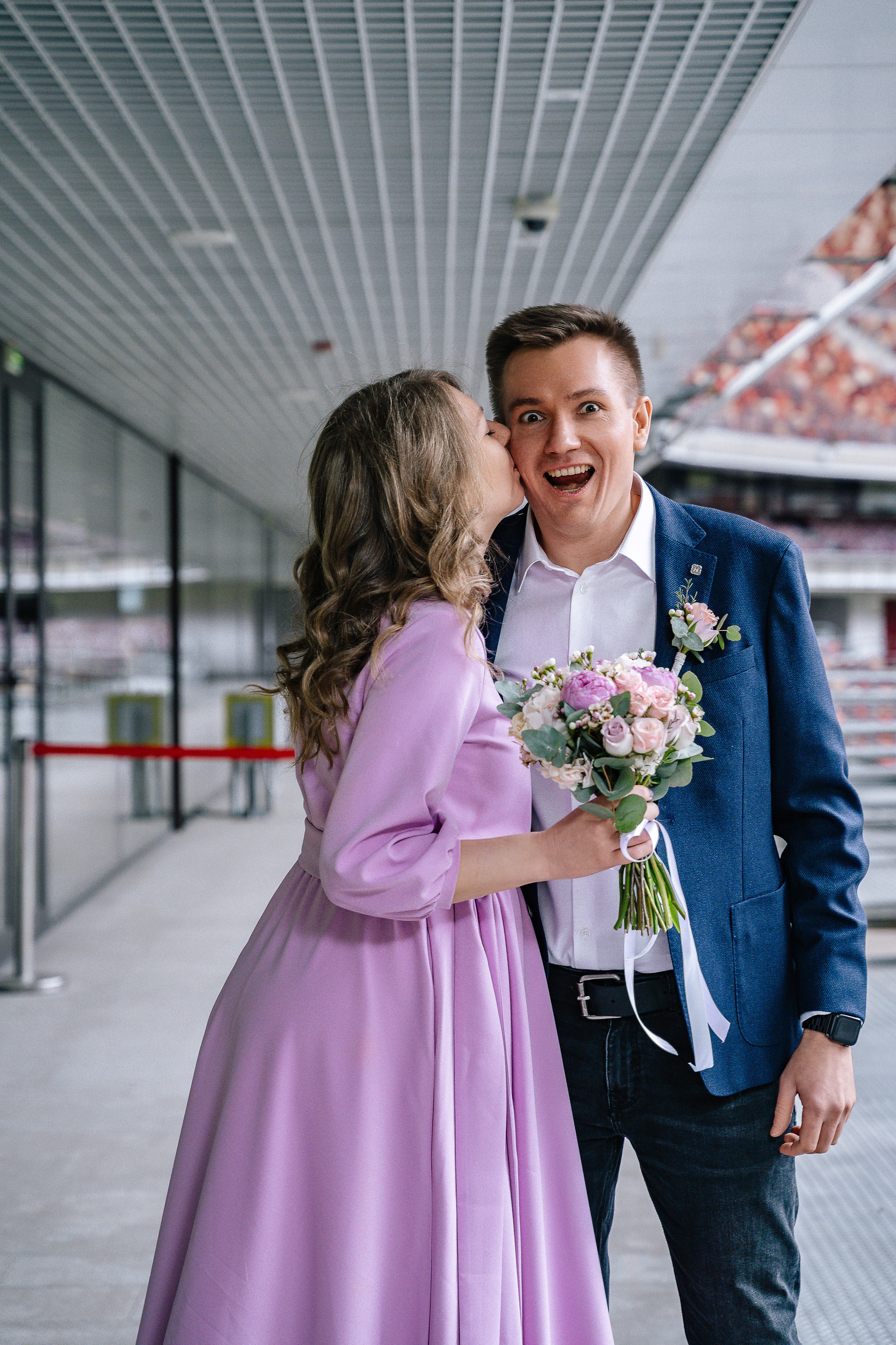 Свадебная фотосессия на стадионе Спартак Тушино