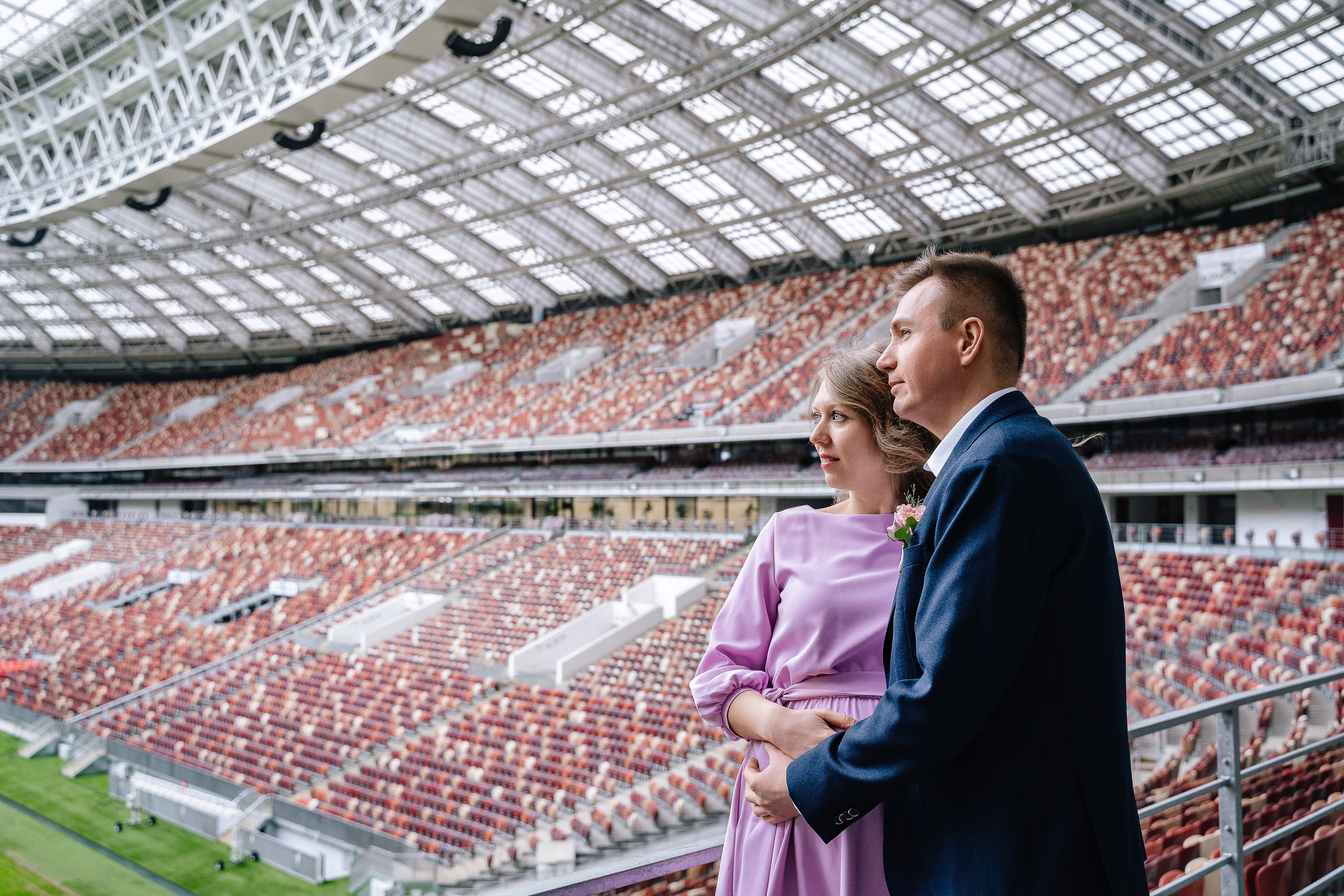 Свадебная фотосессия на стадионе Спартак Тушино